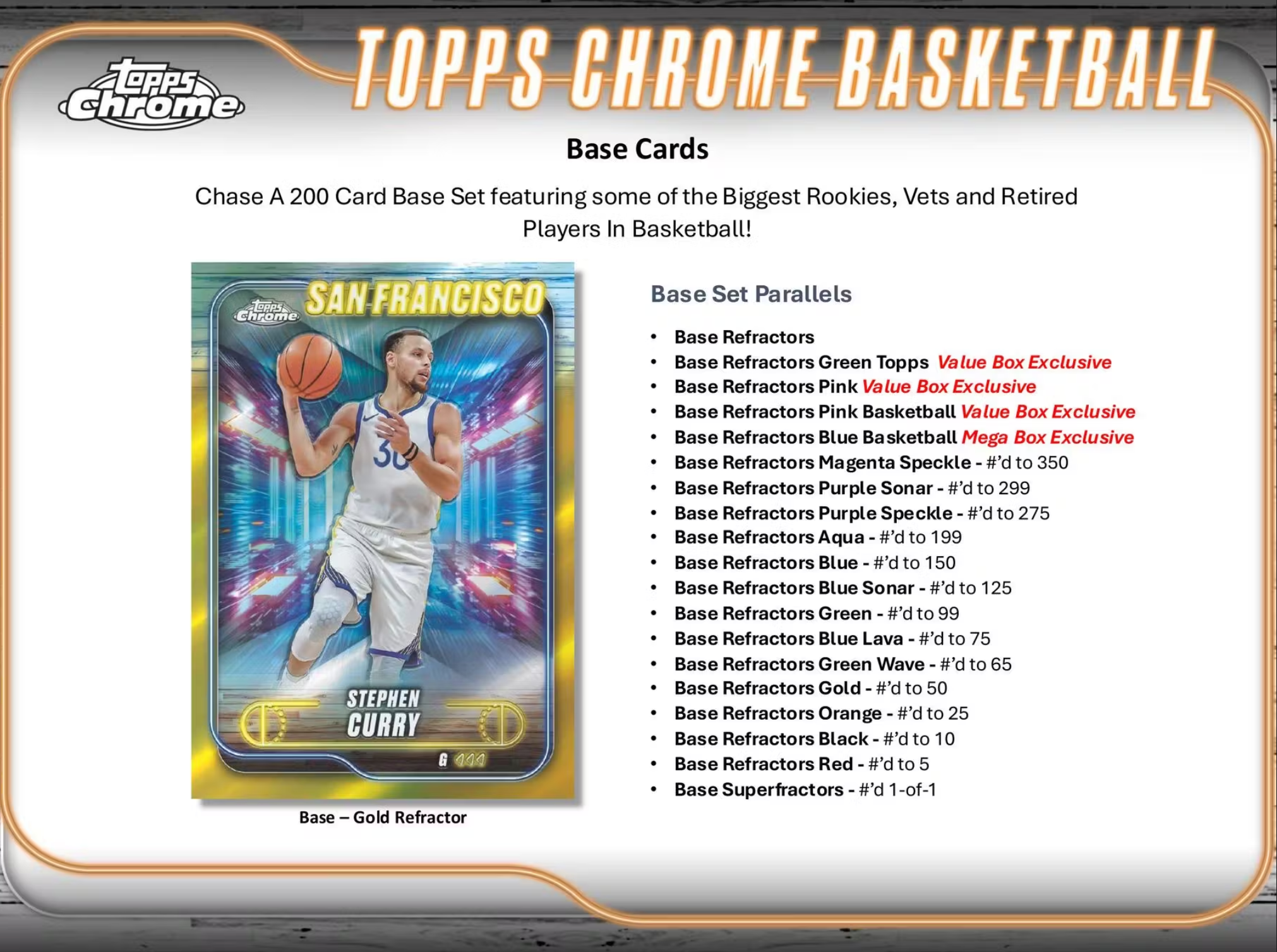 2024/25 Topps Chrome Basketball 8-Pack Blaster Box