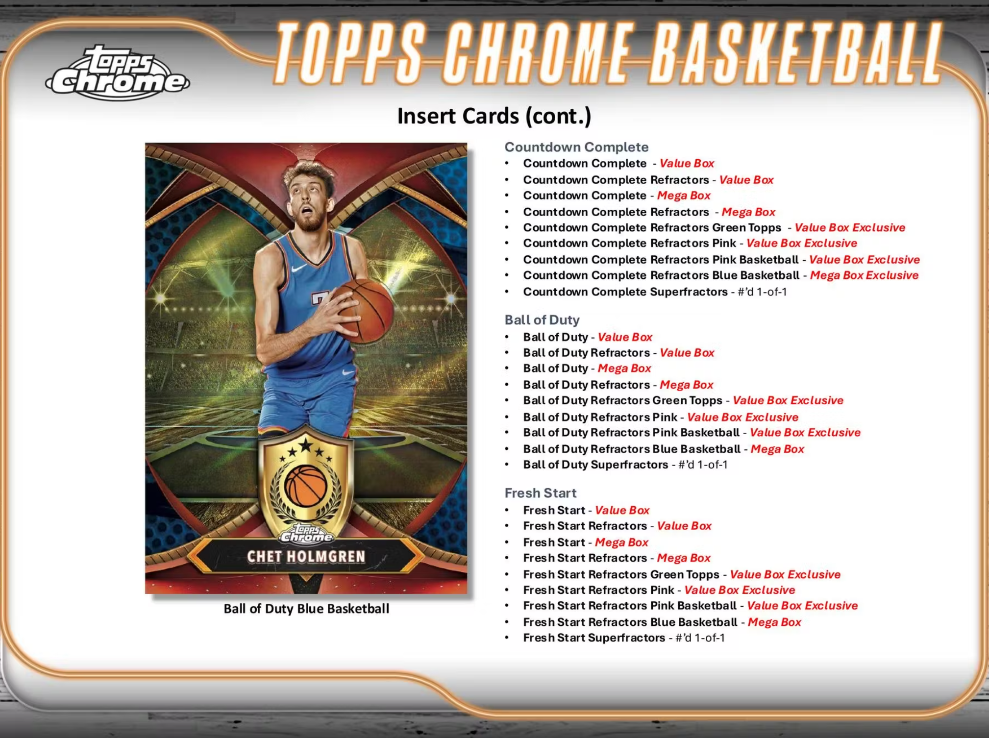 2024/25 Topps Chrome Basketball Hobby Box