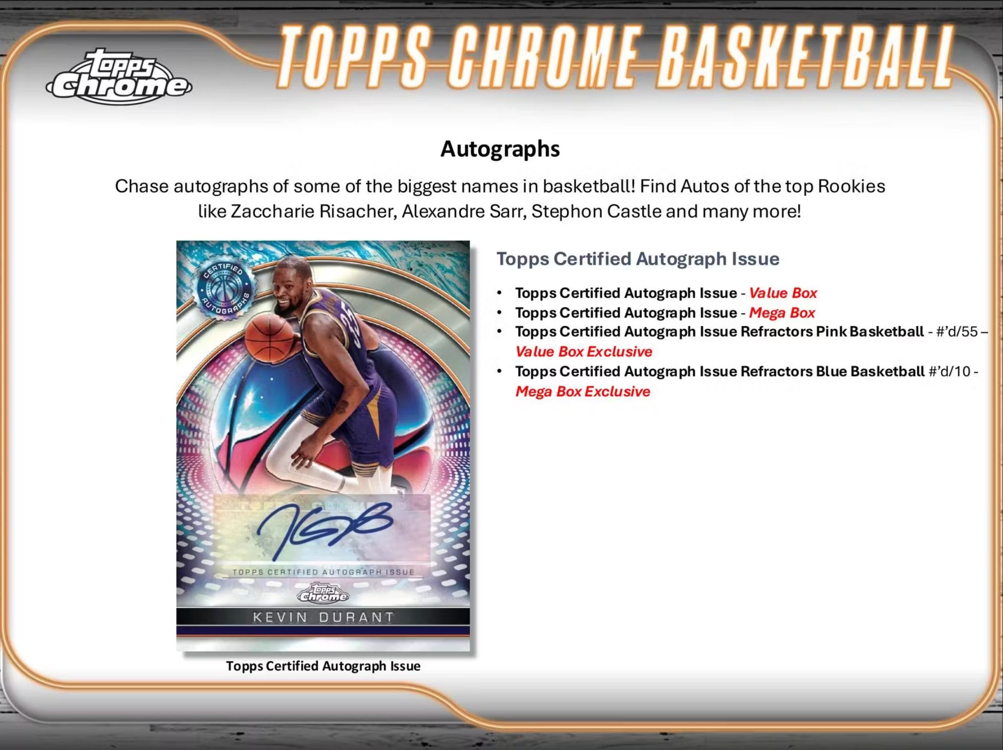 2024/25 Topps Chrome Basketball 8-Pack Blaster Box