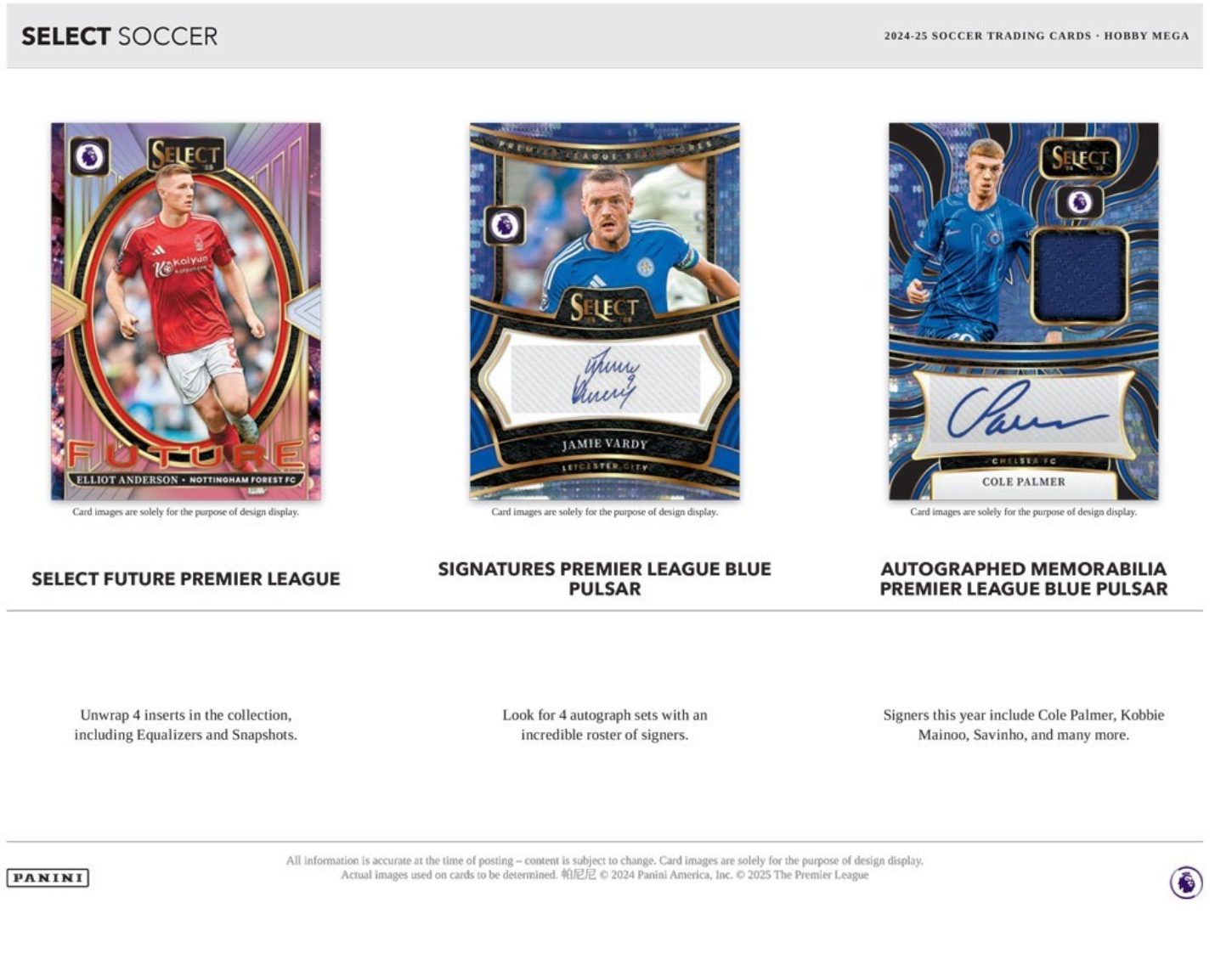 2024-25 Panini Select Premier League EPL Soccer Hobby Mega Box