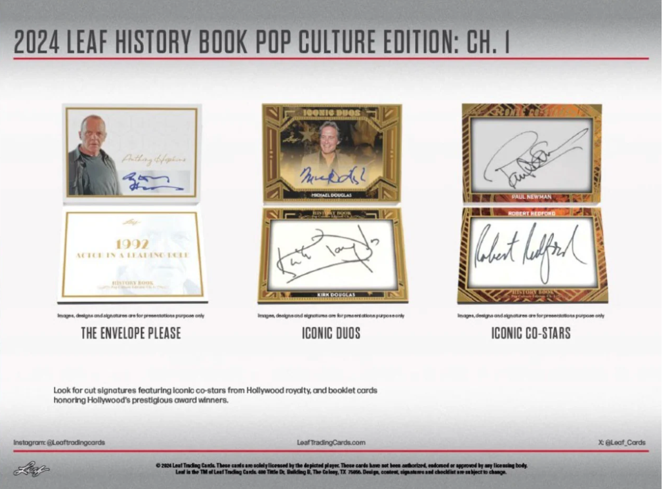 2024 Leaf History Book Pop Culture Edition Chapter 1 Hobby Box