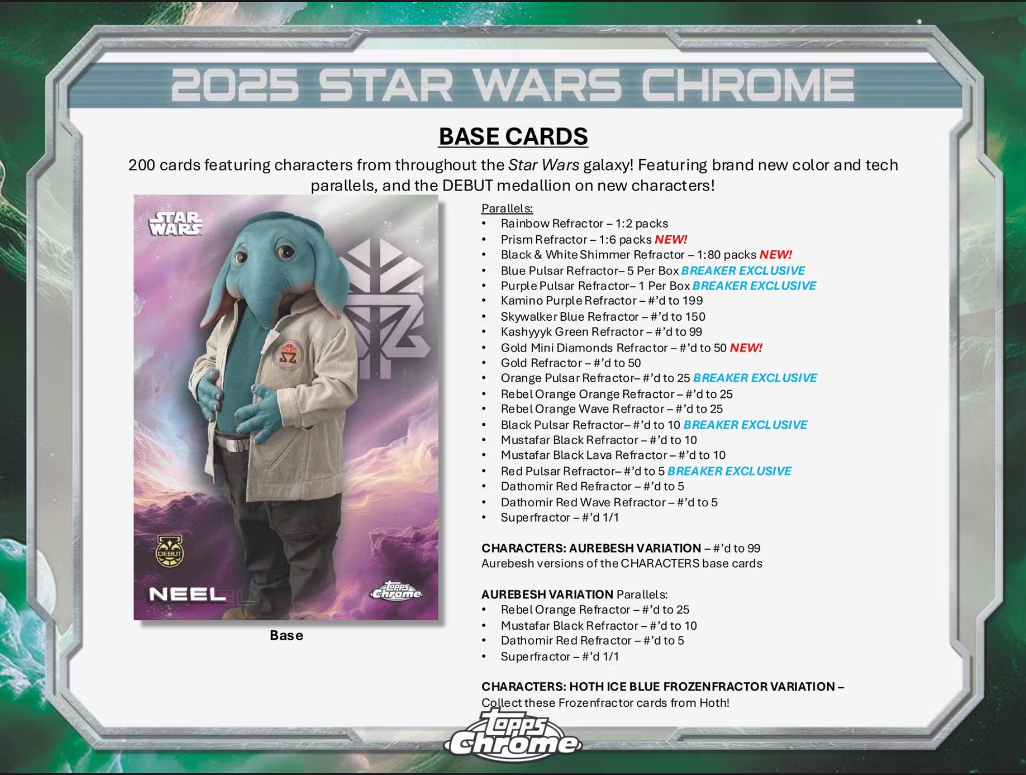 2025 Star Wars Chrome Hobby Box