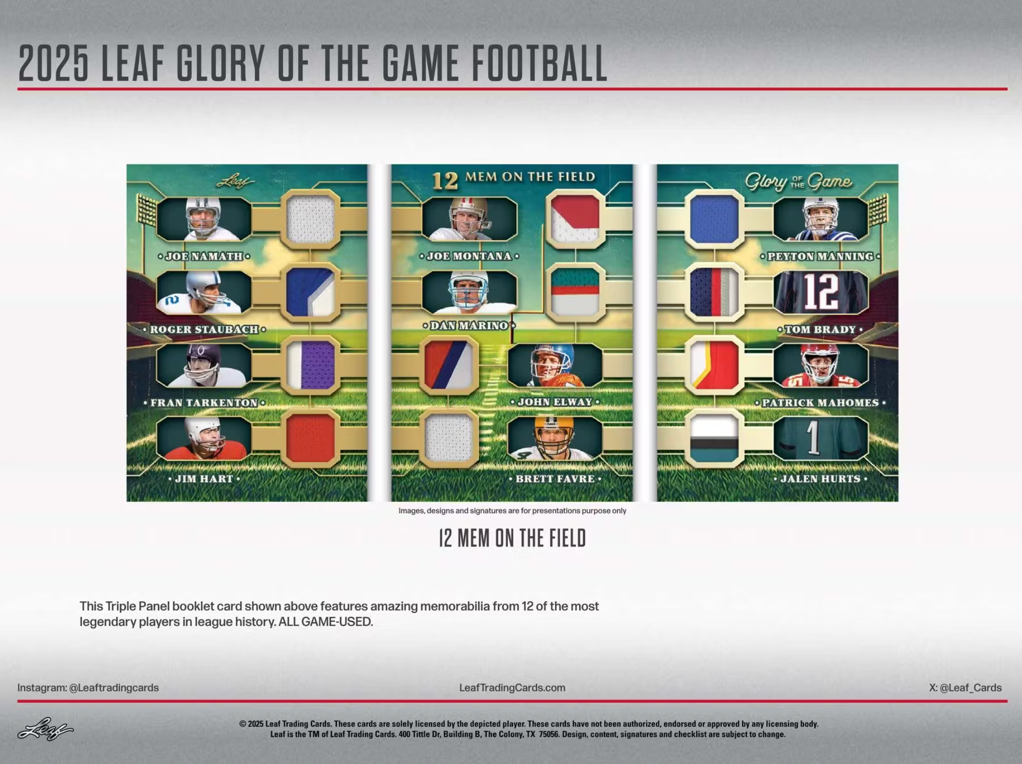 2025 Leaf Glory of the Game Football Hobby Box