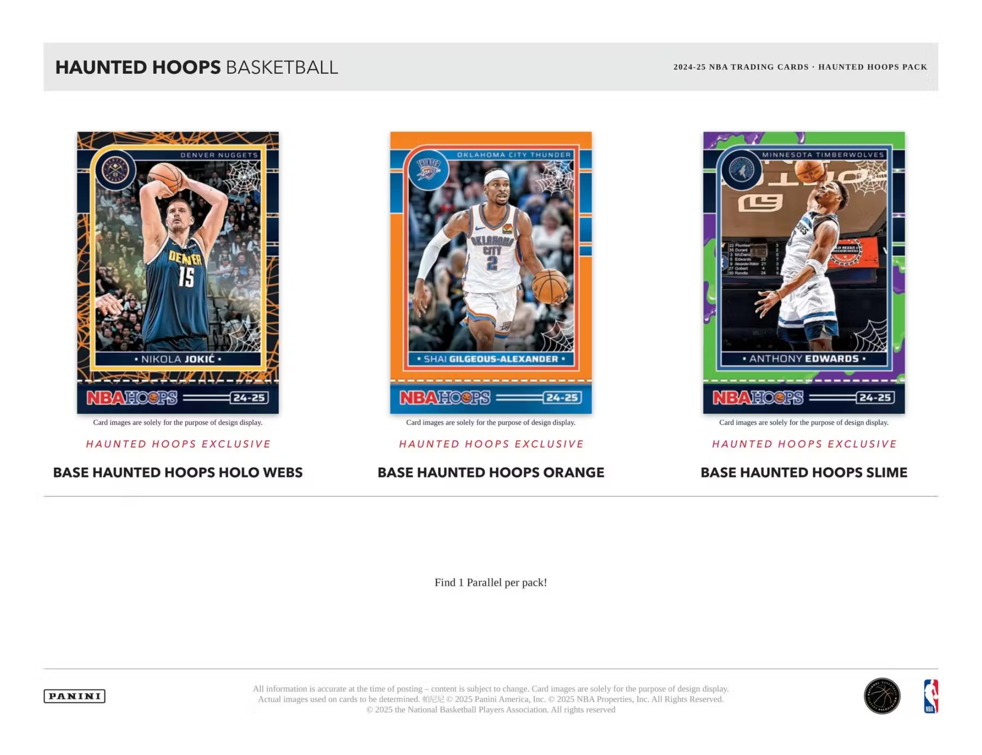 2024/25 Panini Haunted Hoops Halloween Basketball Retail Package
