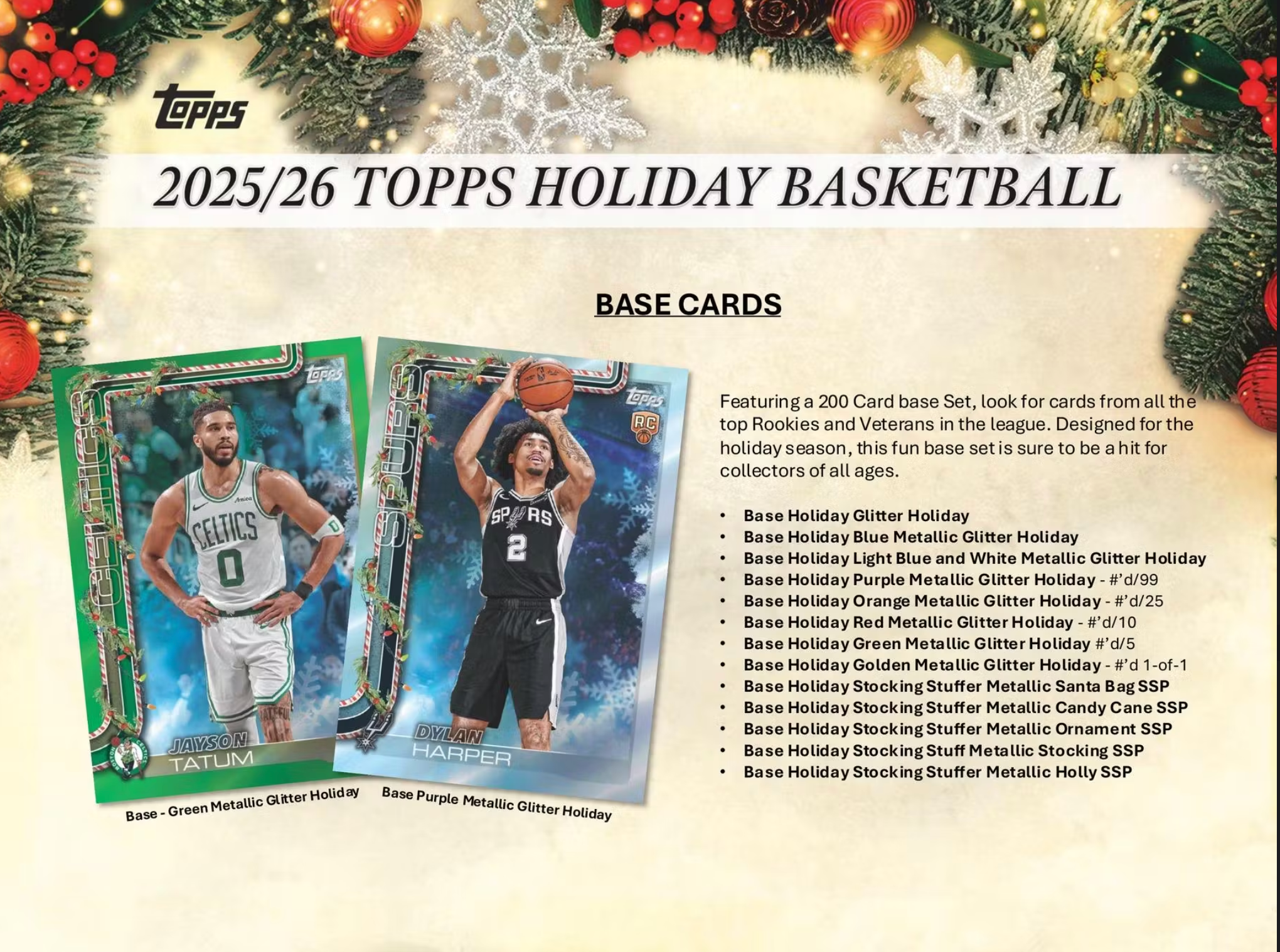 2025/26 Topps Holiday Basketball Mega Factory Sealsed 20-Box Case