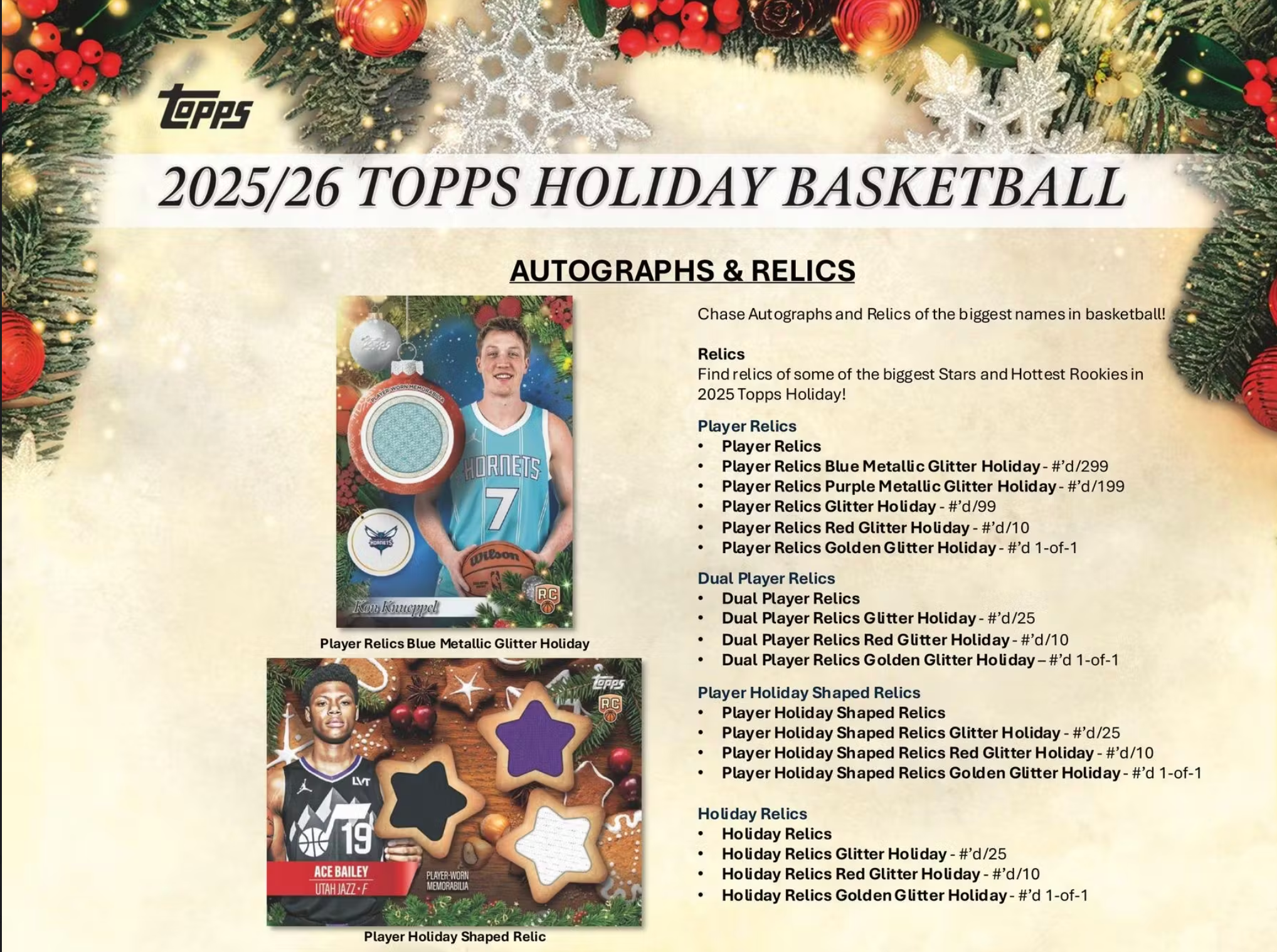 2025/26 Topps Holiday Basketball Mega Factory Sealsed 20-Box Case