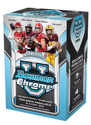 2025 Bowman University Chrome Football 7-Pack Blaster Box