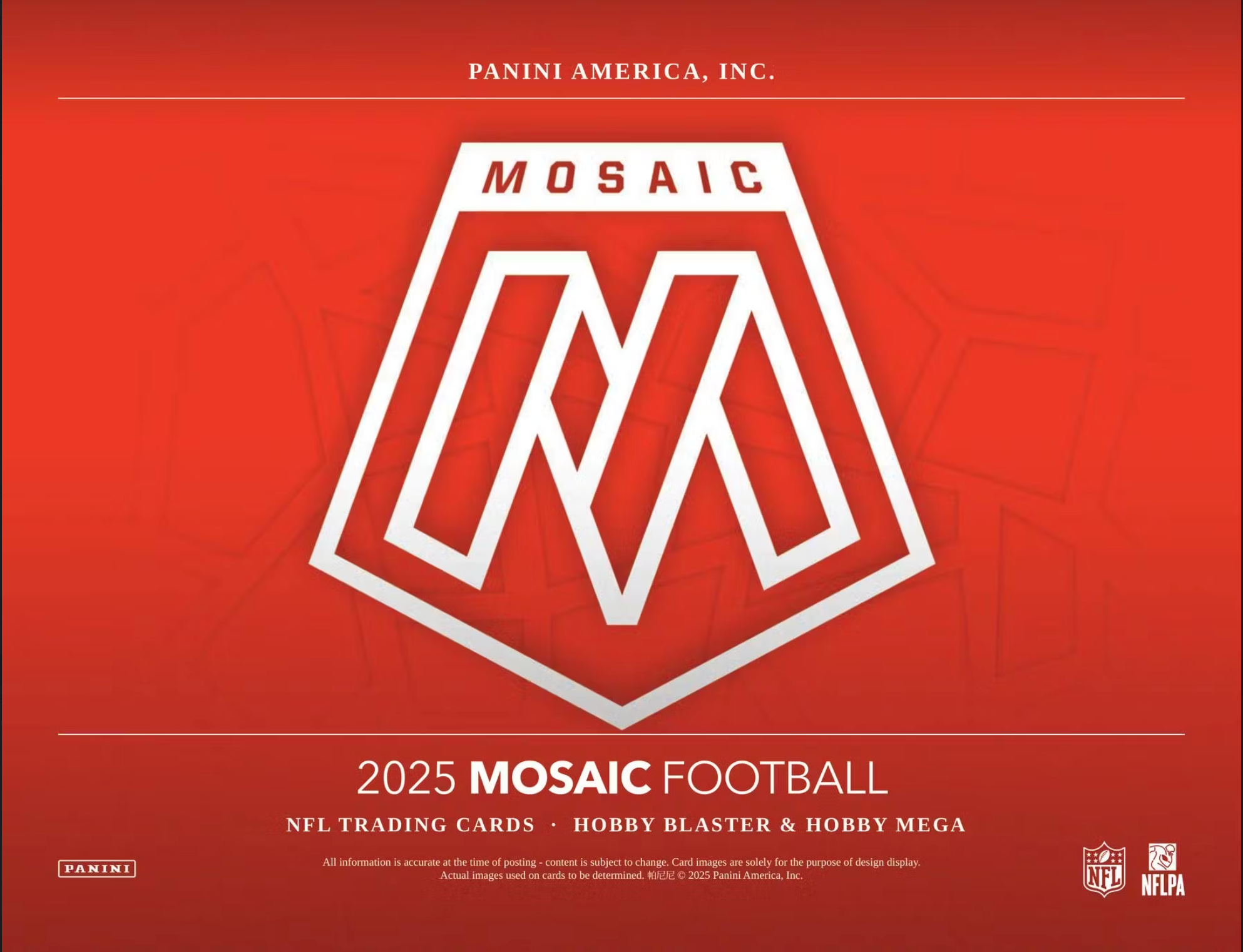 2025 Panini Mosaic Football 6-Pack  Blaster Box