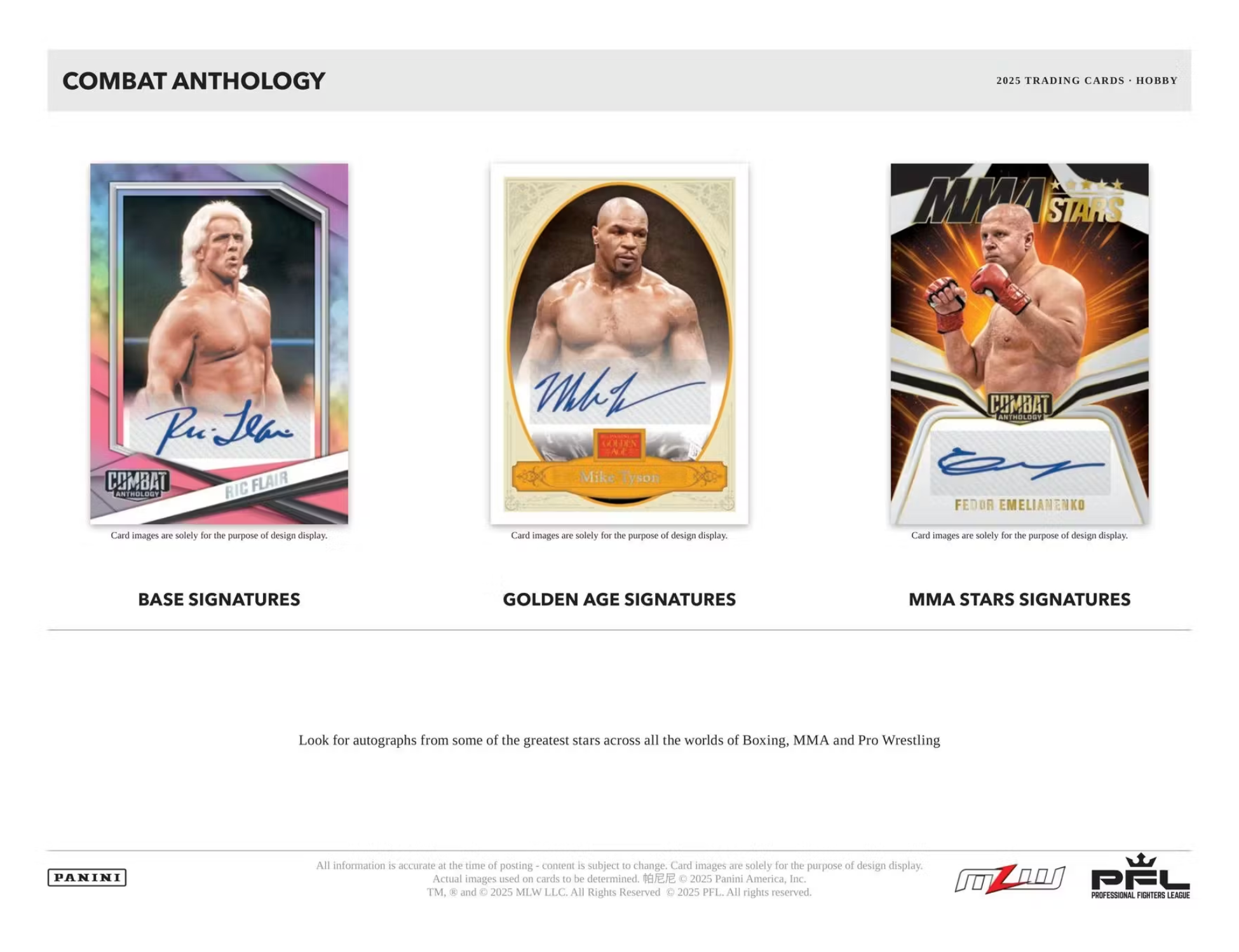 2025 Panini Combat Anthology Hobby Box