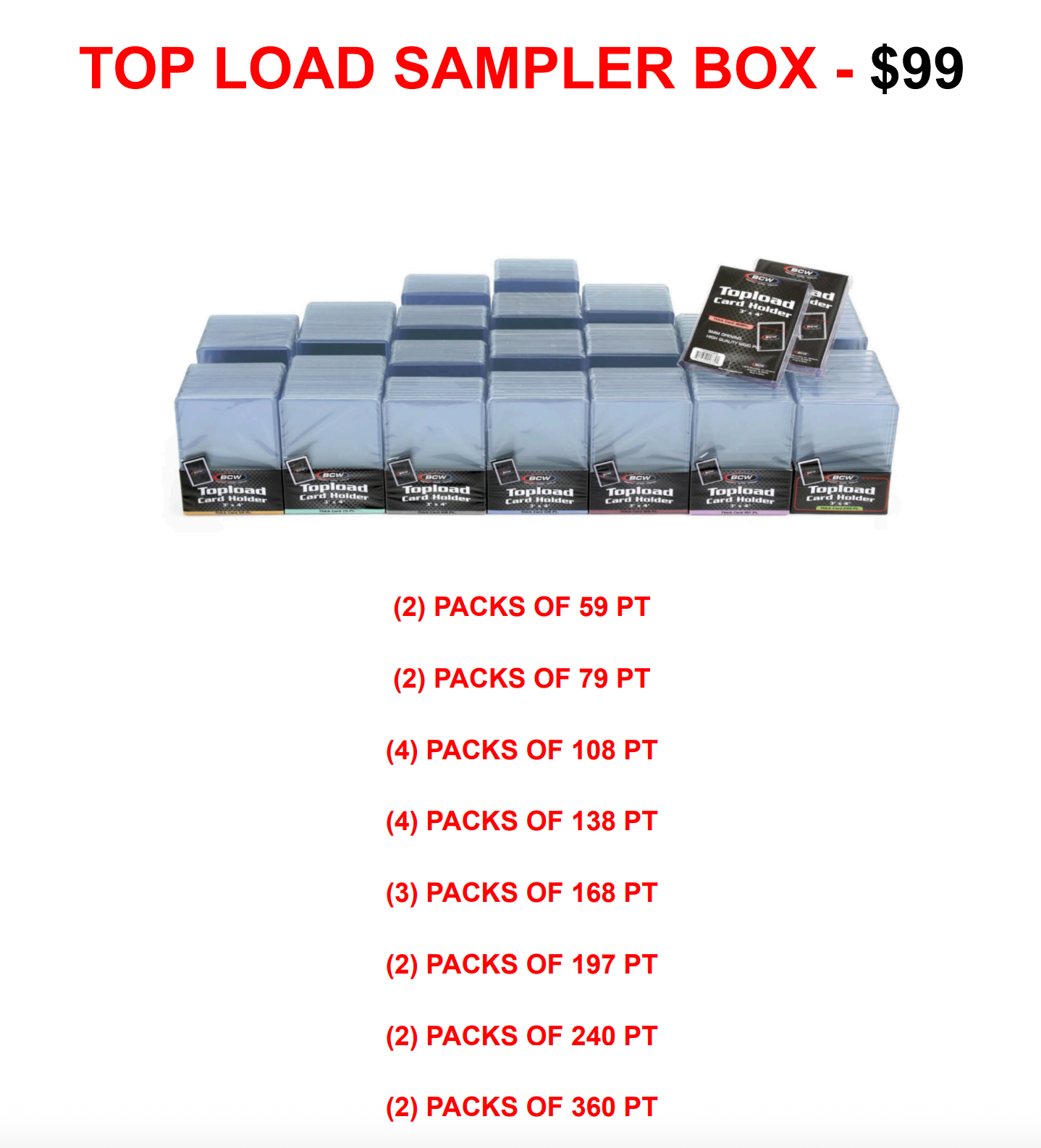 Mixed Top Loader Sample Box