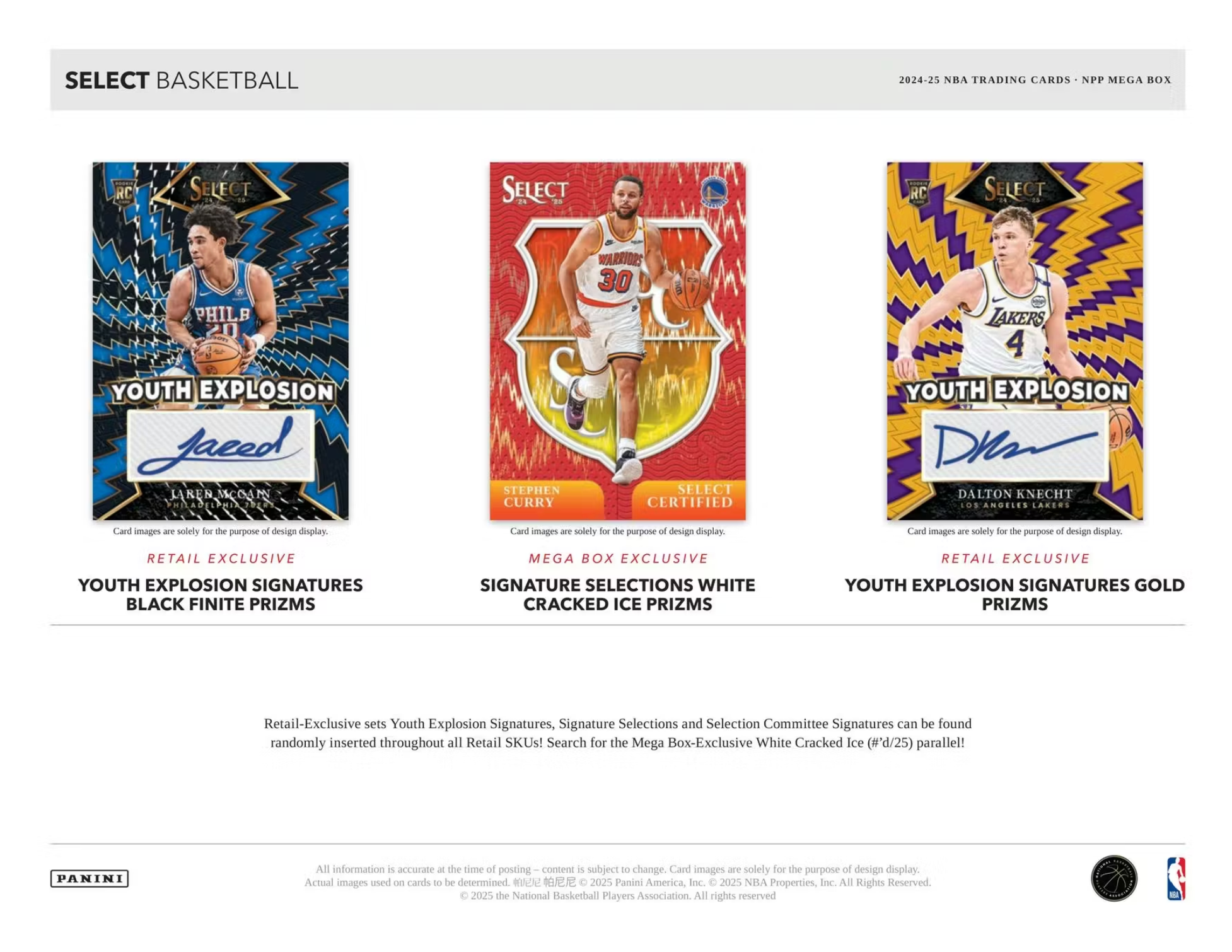 2024/25 Panini Select Basketball Mega Box (Blue,Pink,Orange Cracked Ice!)
