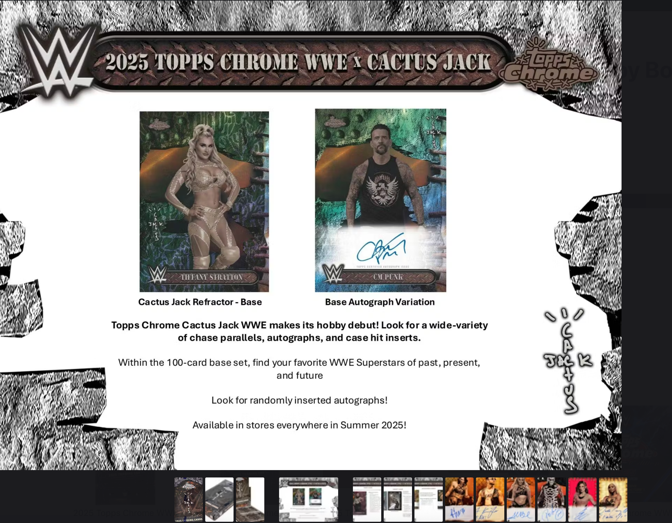 2025 Topps Chrome WWE x Cactus Jack Wrestling Hobby Box