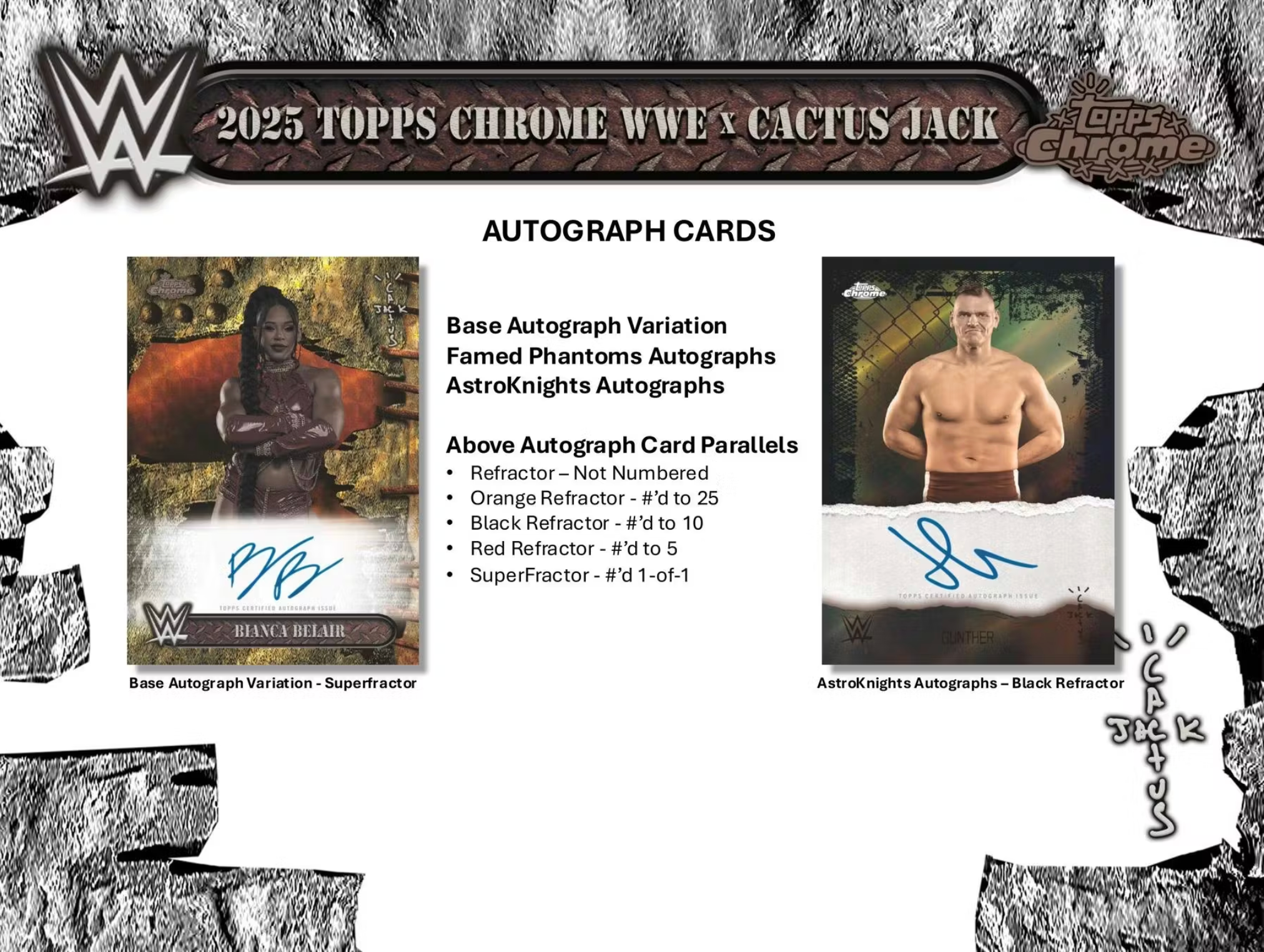 2025 Topps Chrome WWE x Cactus Jack Wrestling Hobby Box