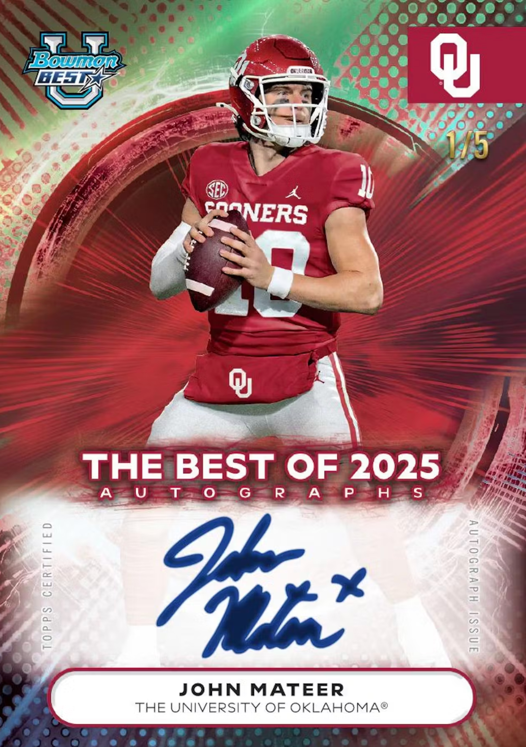 2025 Bowman University Best Football Hobby Box