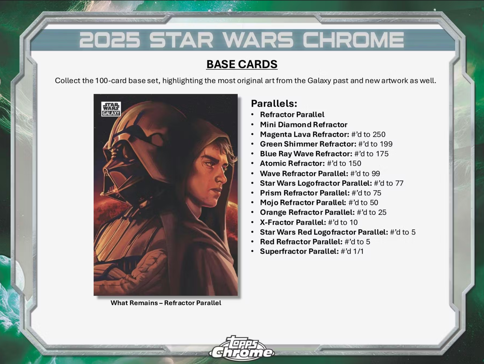 2025 Topps Star Wars Chrome Galaxy Hobby Box