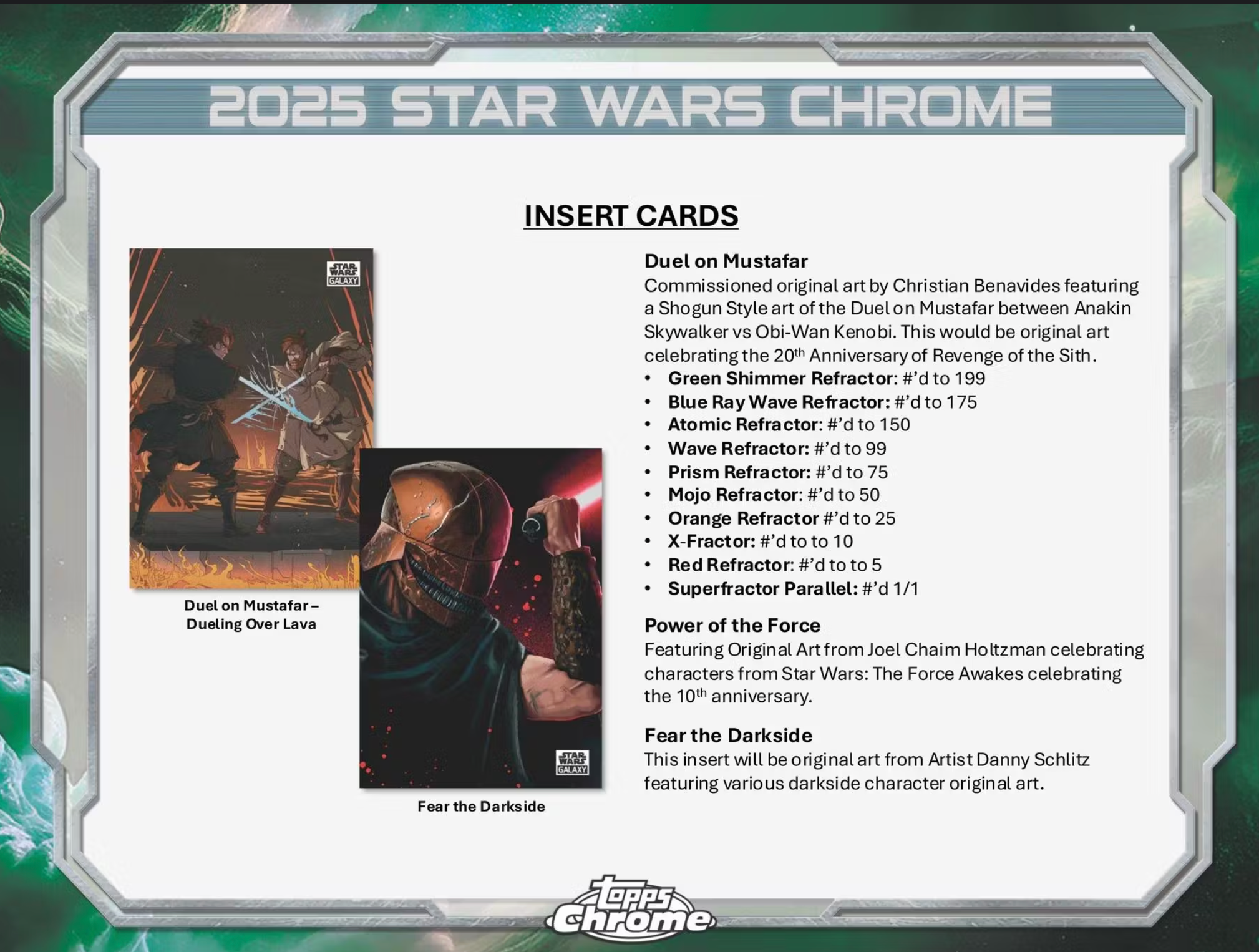 2025 Topps Star Wars Chrome Galaxy Hobby Box