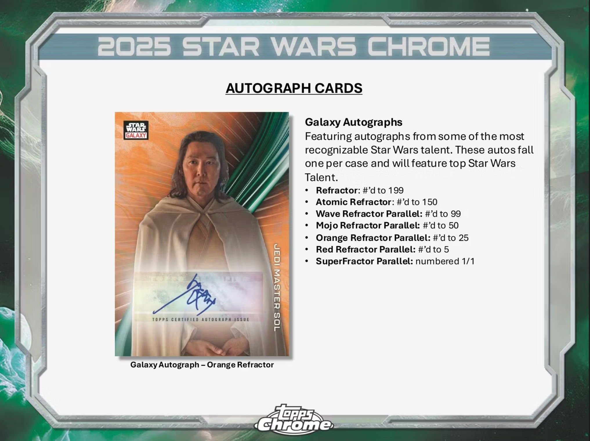 2025 Topps Star Wars Chrome Galaxy Hobby Box
