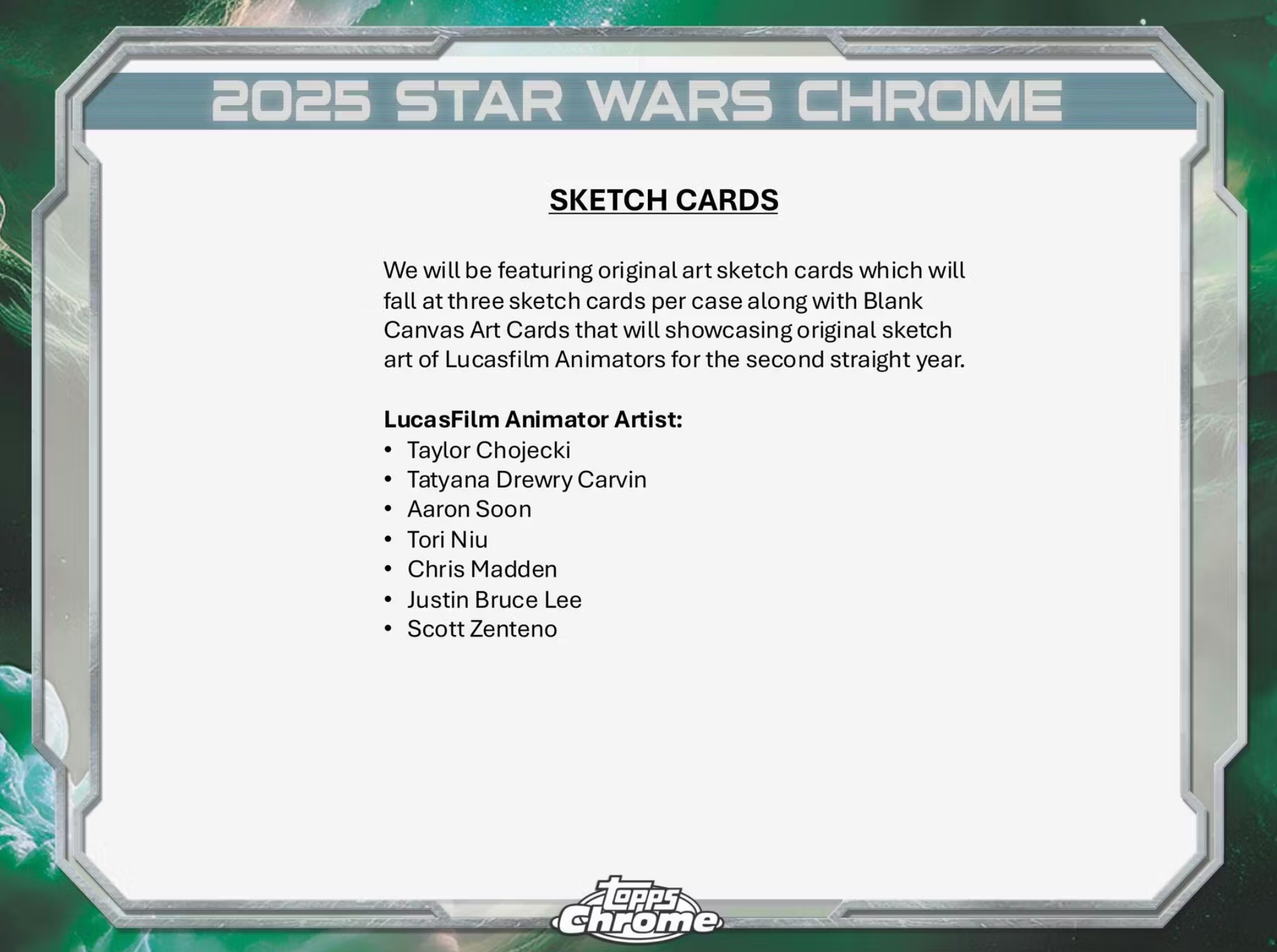 2025 Topps Star Wars Chrome Galaxy Hobby Box