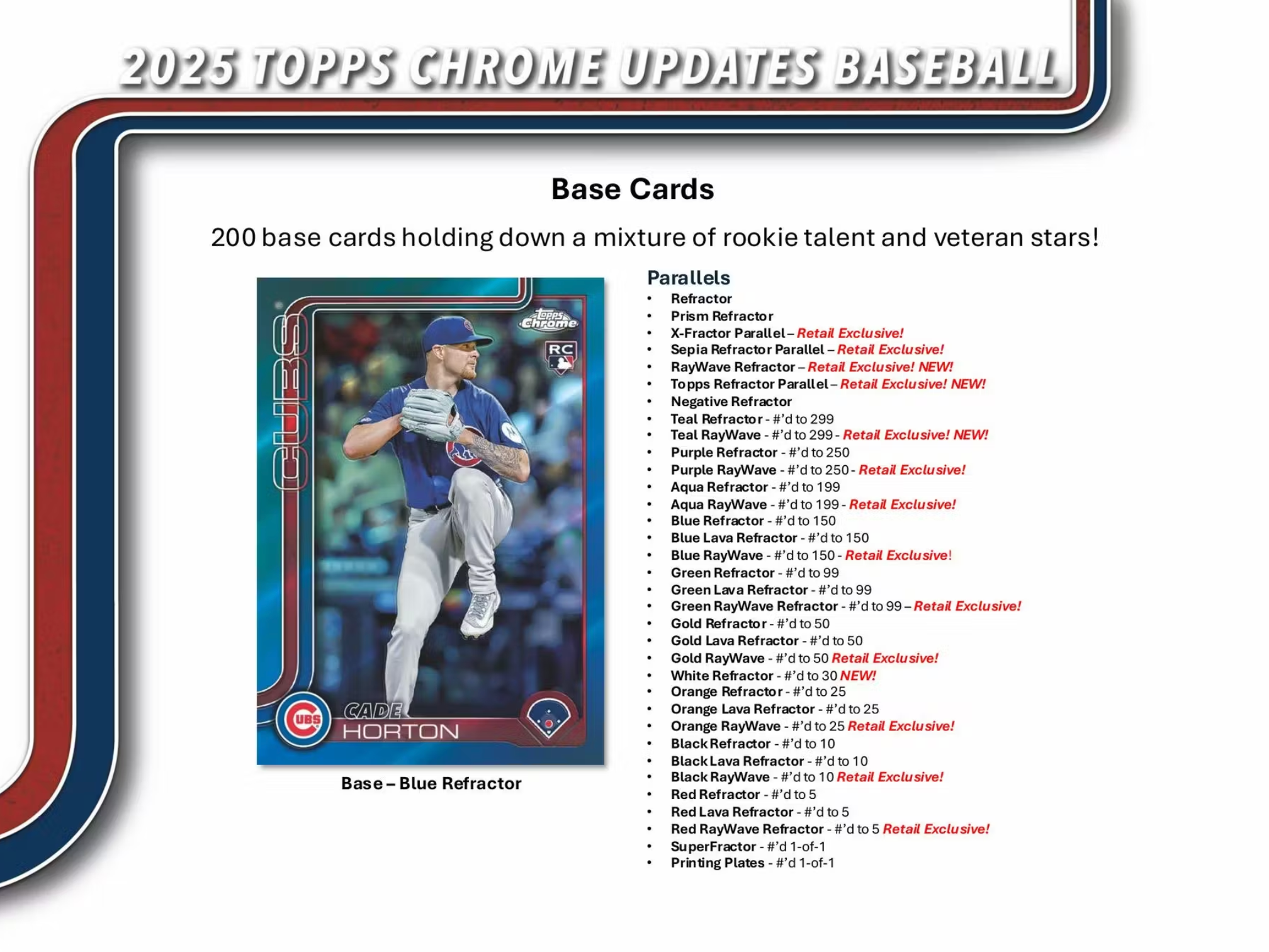 2025 Topps Chrome Update Series Baseball 7-Pack Blaster Box
