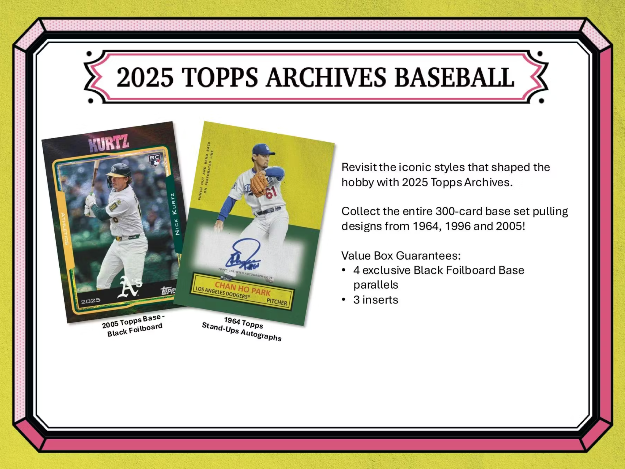 2025 Topps Archives Baseball 7-Pack Blaster Box