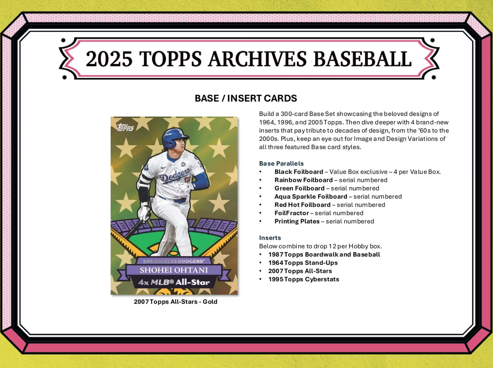 2025 Topps Archives Baseball 7-Pack Blaster Box