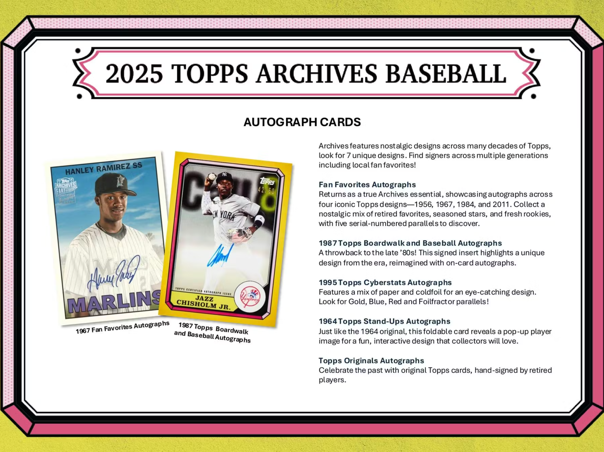 2025 Topps Archives Baseball 7-Pack Blaster Box