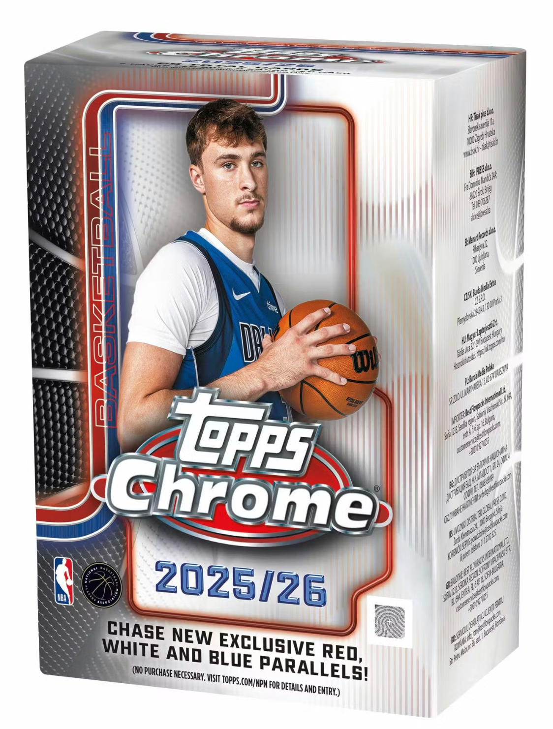 2025/26 Topps Chrome Basketball 7-Pack Blaster Box