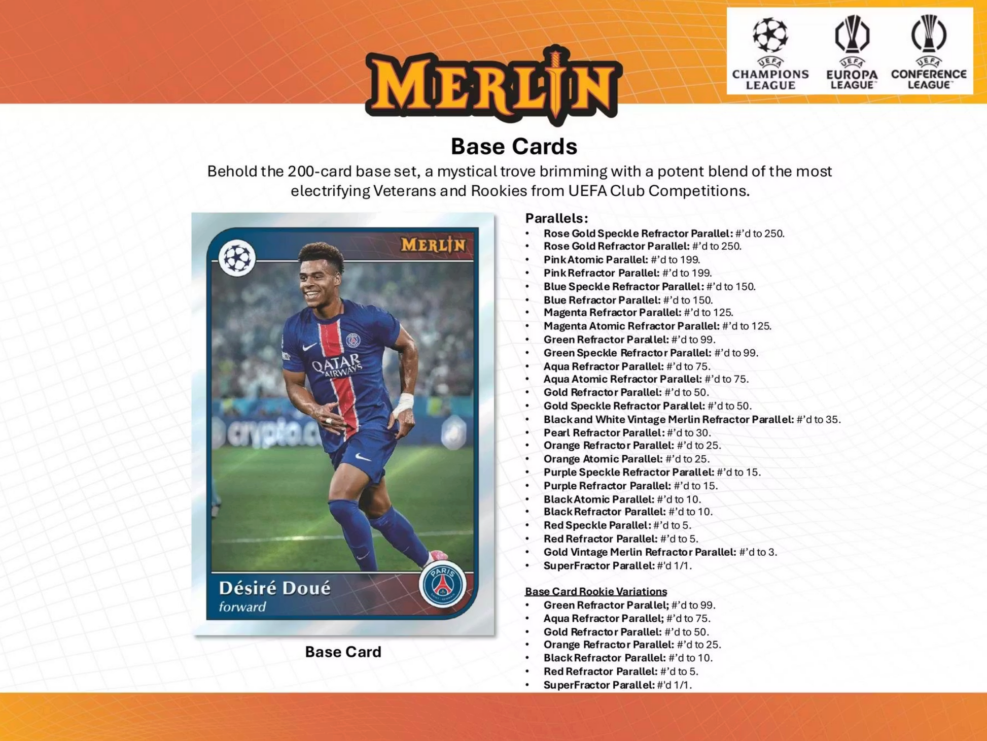 2024/25 Topps Chrome Merlin UEFA Club Competitions Soccer 2024/25 Topps Chrome Merlin UEFA Club Competitions Soccer