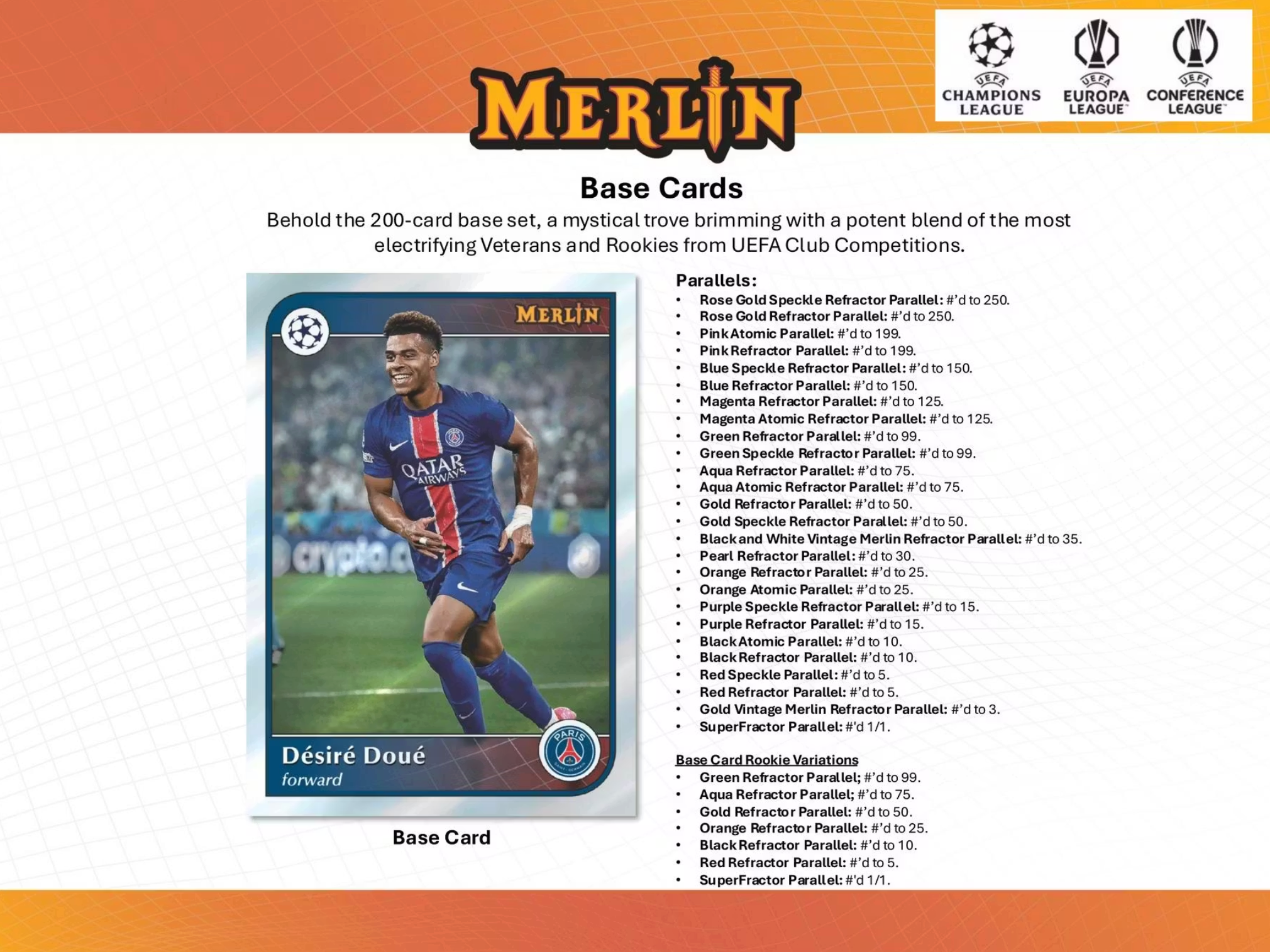 2024/25 Topps Chrome Merlin UEFA Club Competitions Soccer Hobby Box