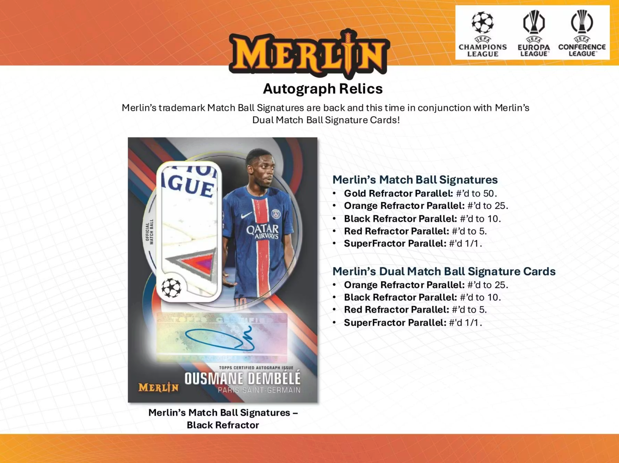 2024/25 Topps Chrome Merlin UEFA Club Competitions Soccer Hobby Box