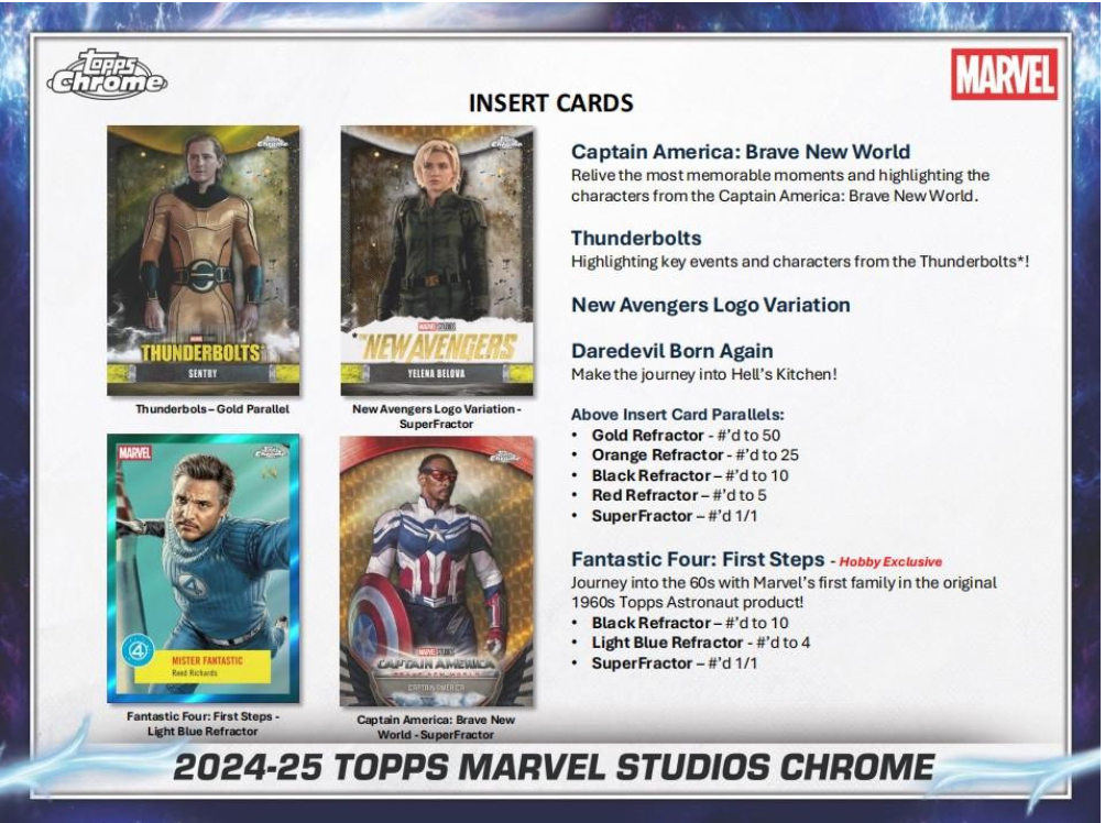 2025 Topps Marvel Studios Chrome Blaster Box