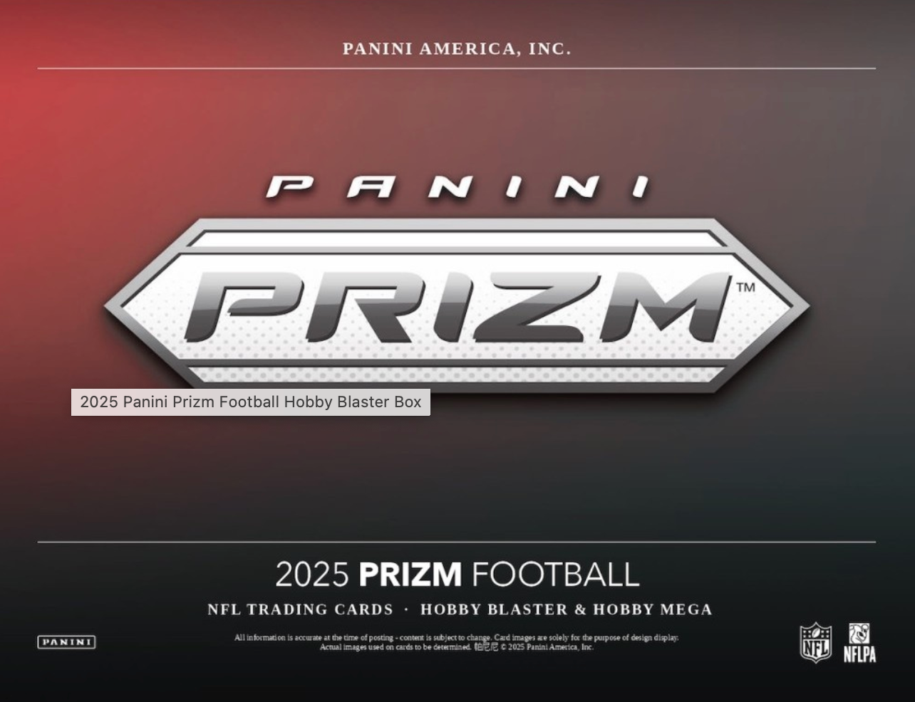 2025 Panini Prizm Football Hobby Blaster Box
