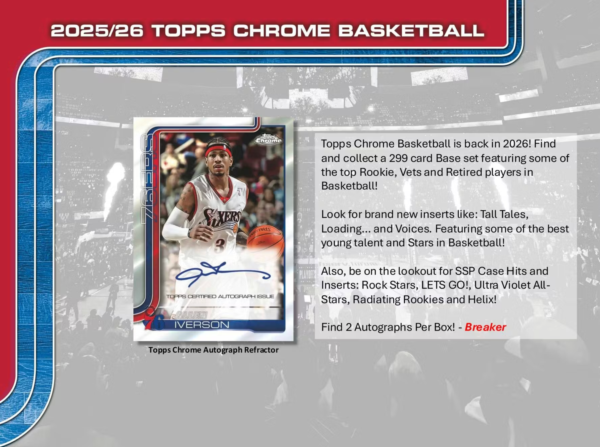 2025/26 Topps Chrome Basketball Breaker Delight Box
