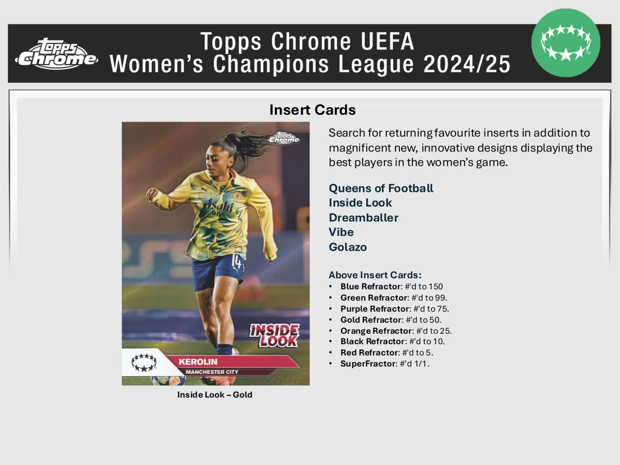2024/25 Topps Chrome UEFA Women's C.L. Soccer Hobby Box