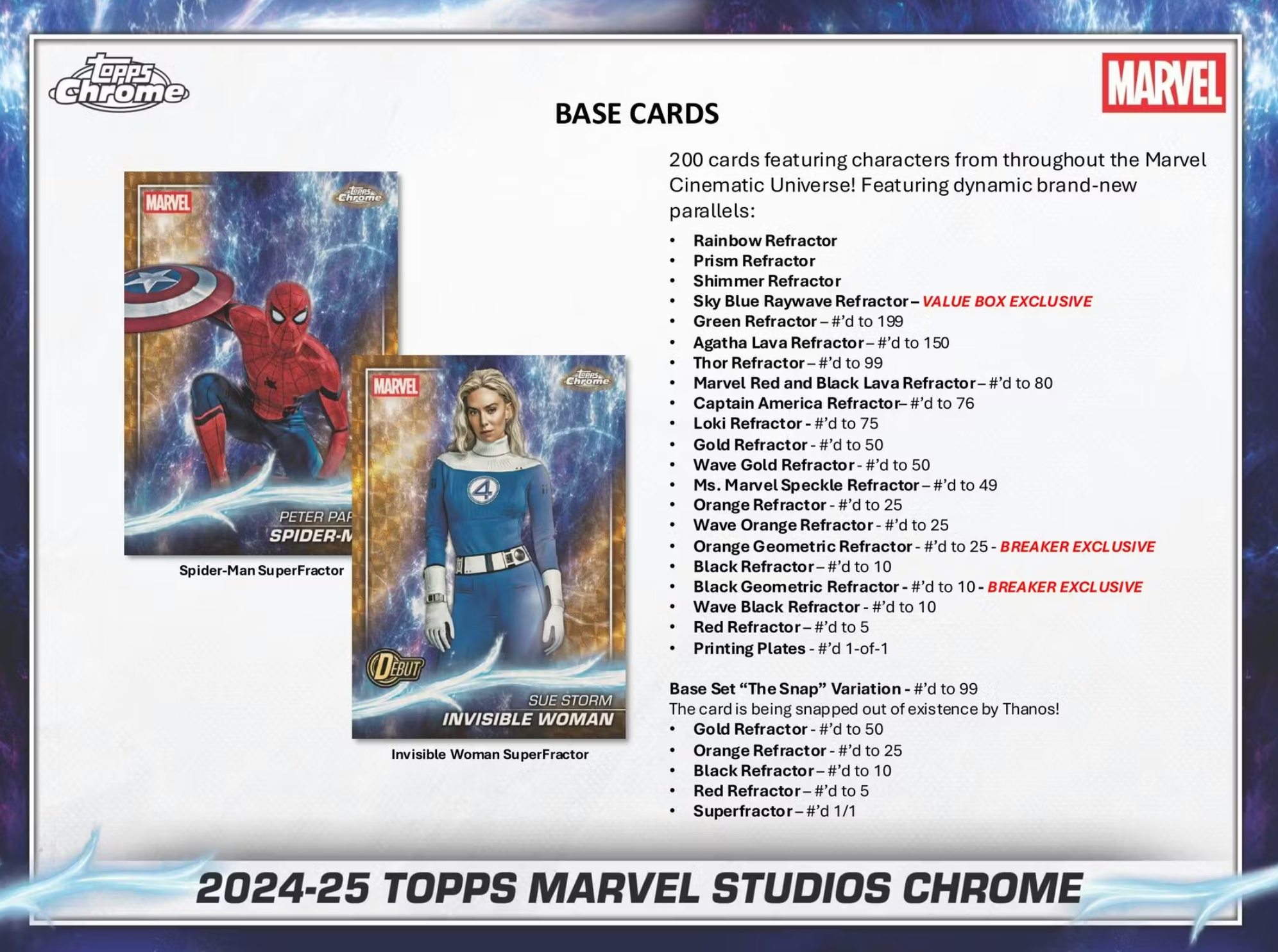 2024/25 Marvel Studios Chrome Hobby Box