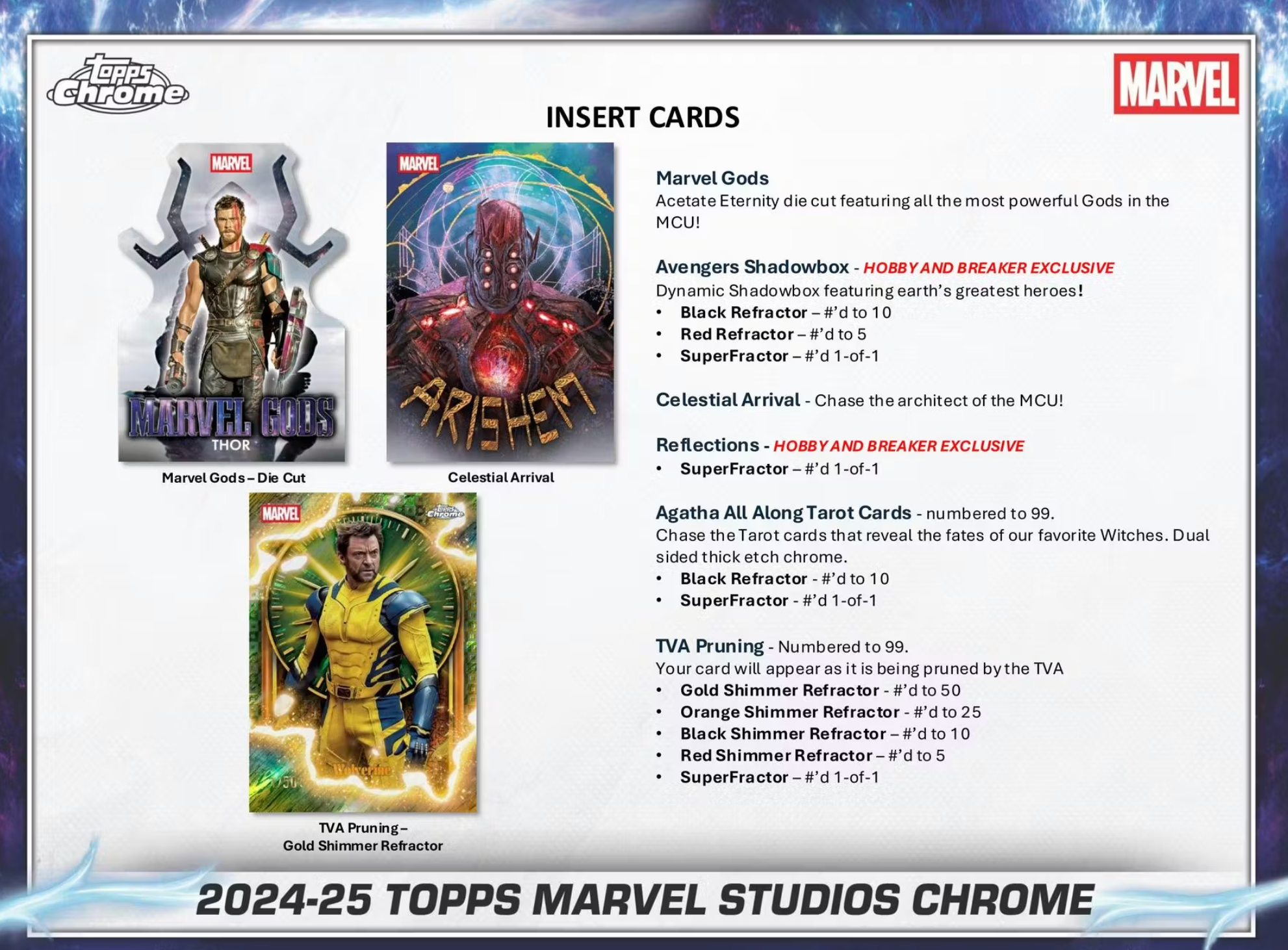 2024/25 Marvel Studios Chrome Hobby Box