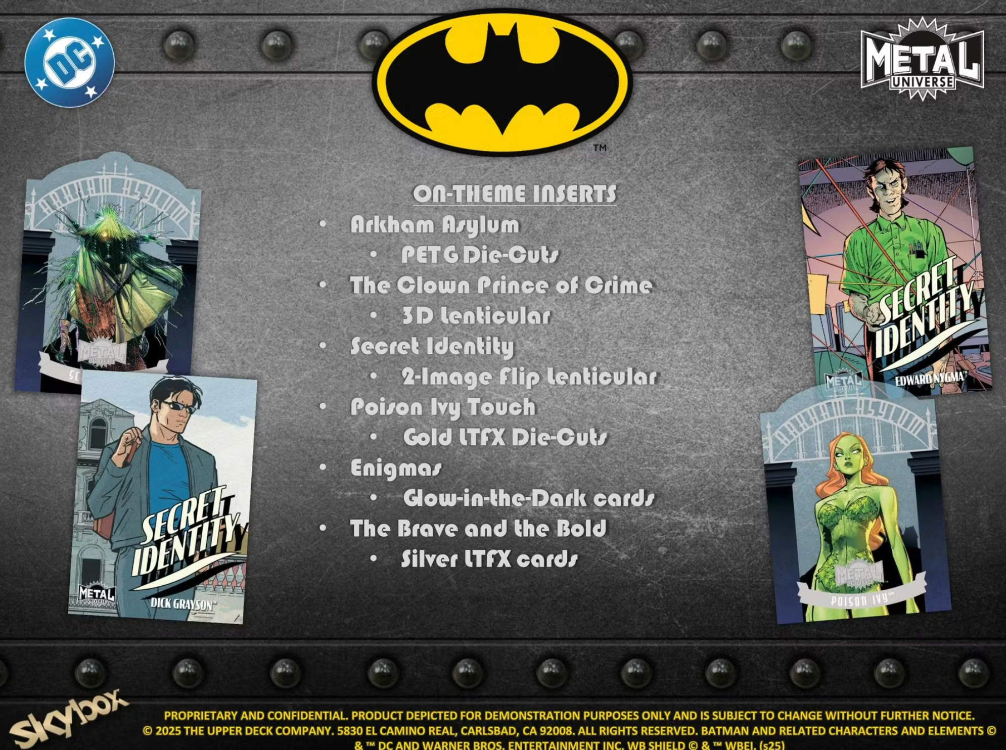 2025 Upper Deck Batman Skybox Metal Universe Hobby Box