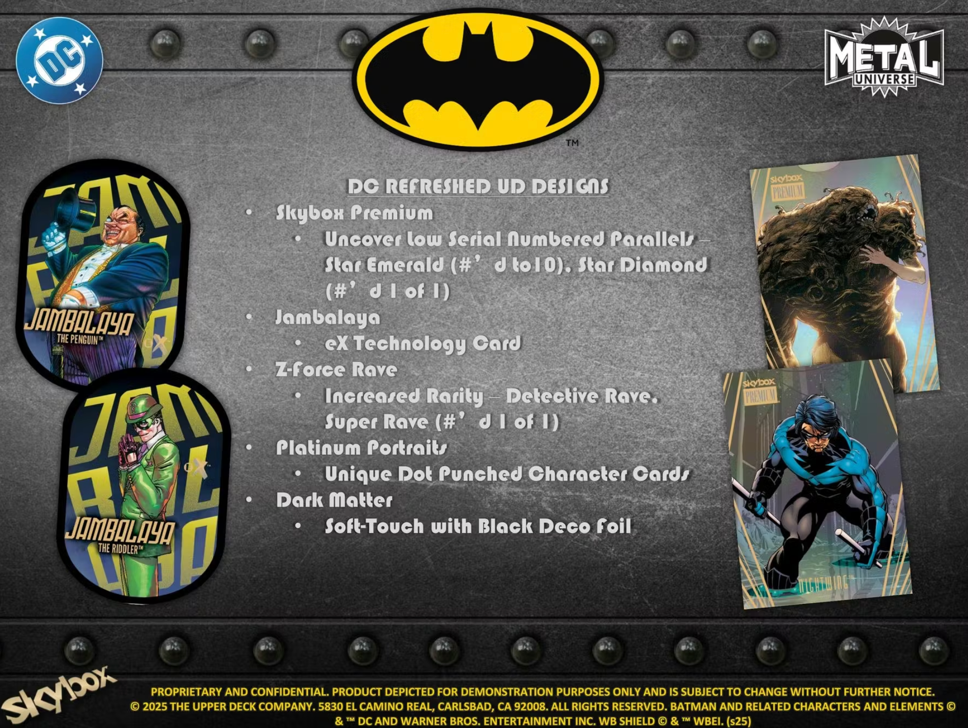 2025 Upper Deck Batman Skybox Metal Universe Hobby Box