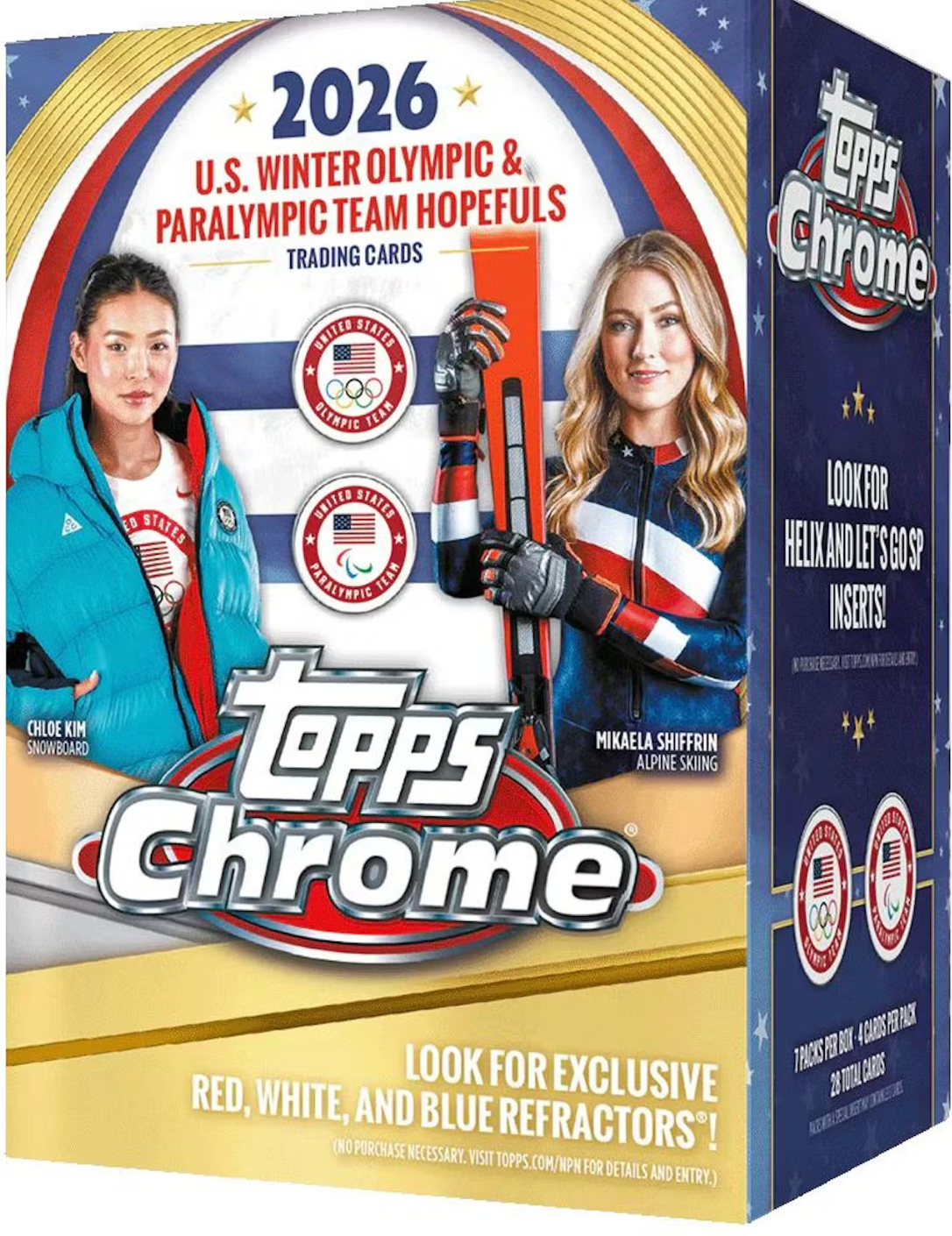 2026 Topps Chrome U.S. Olympics 7-Pack Blaster Box
