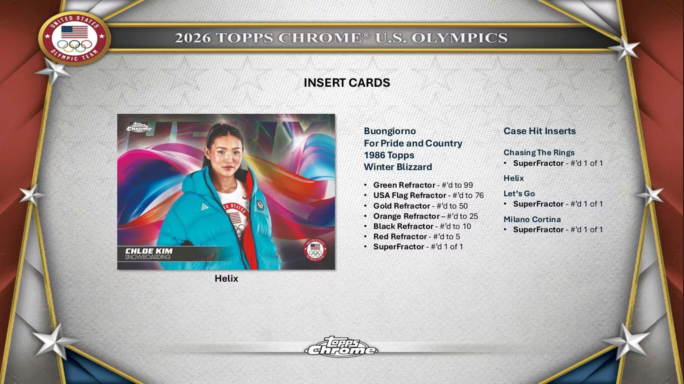 2026 Topps Chrome U.S. Olympics 7-Pack Blaster Box