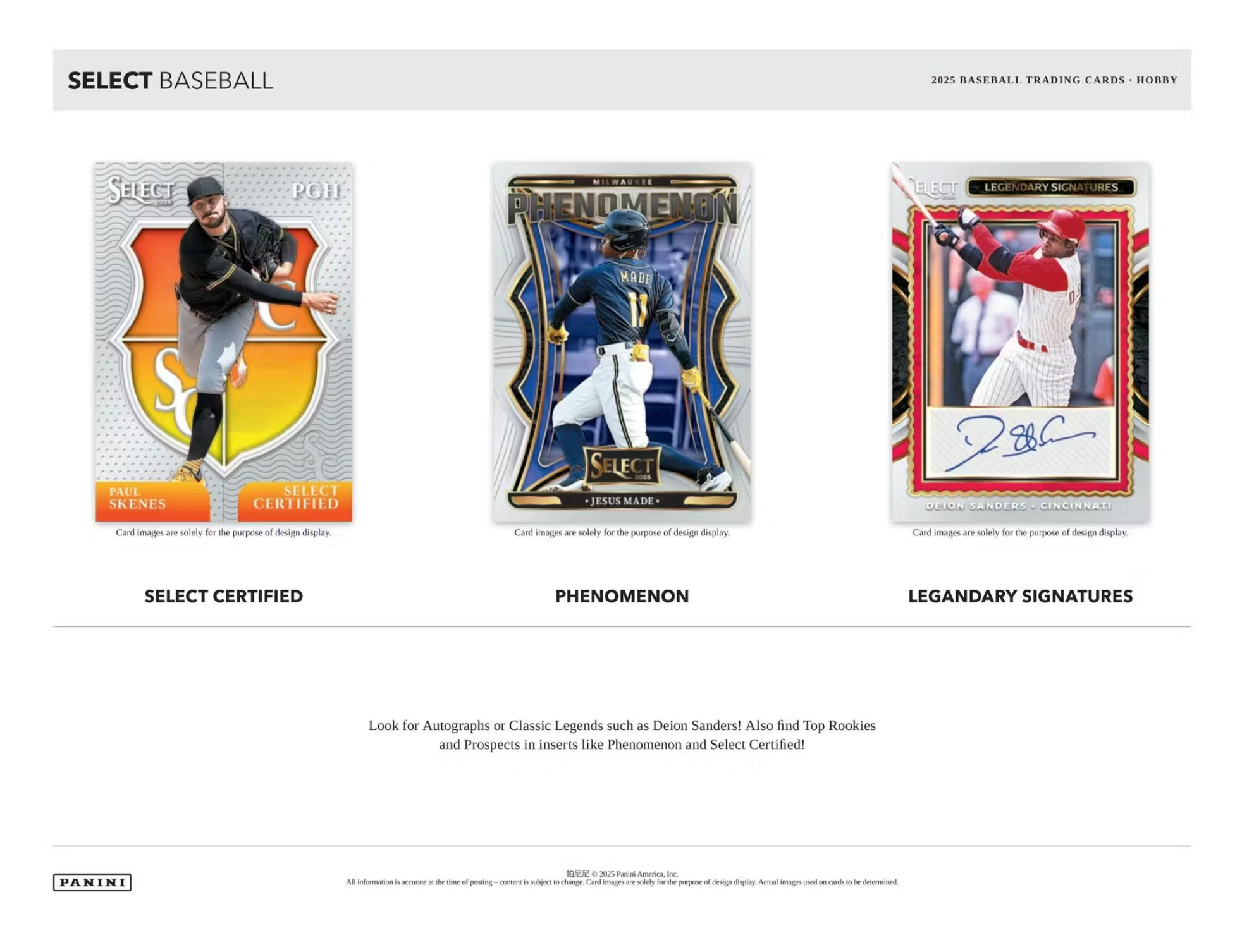 2025 Panini Select Baseball Hobby Box