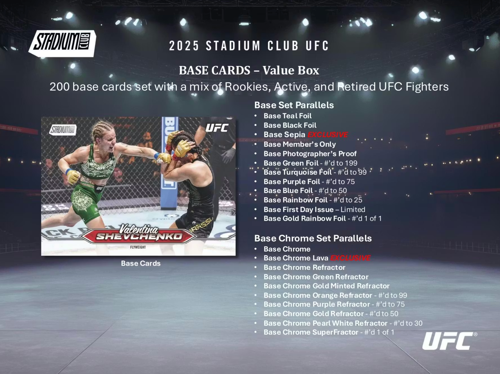 2025 Topps Stadium Club UFC 6-Pack Blaster Box