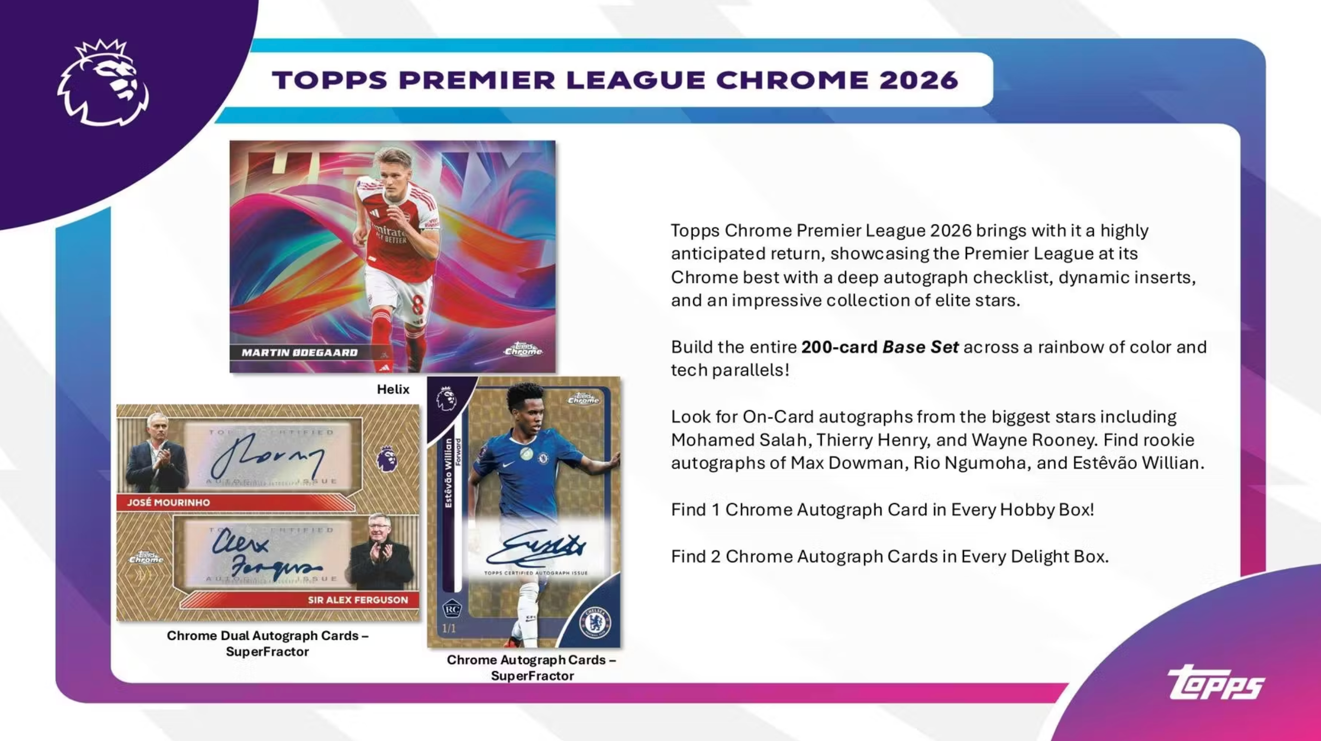 2026 Topps Chrome Premier League EPL Soccer Hobby Box