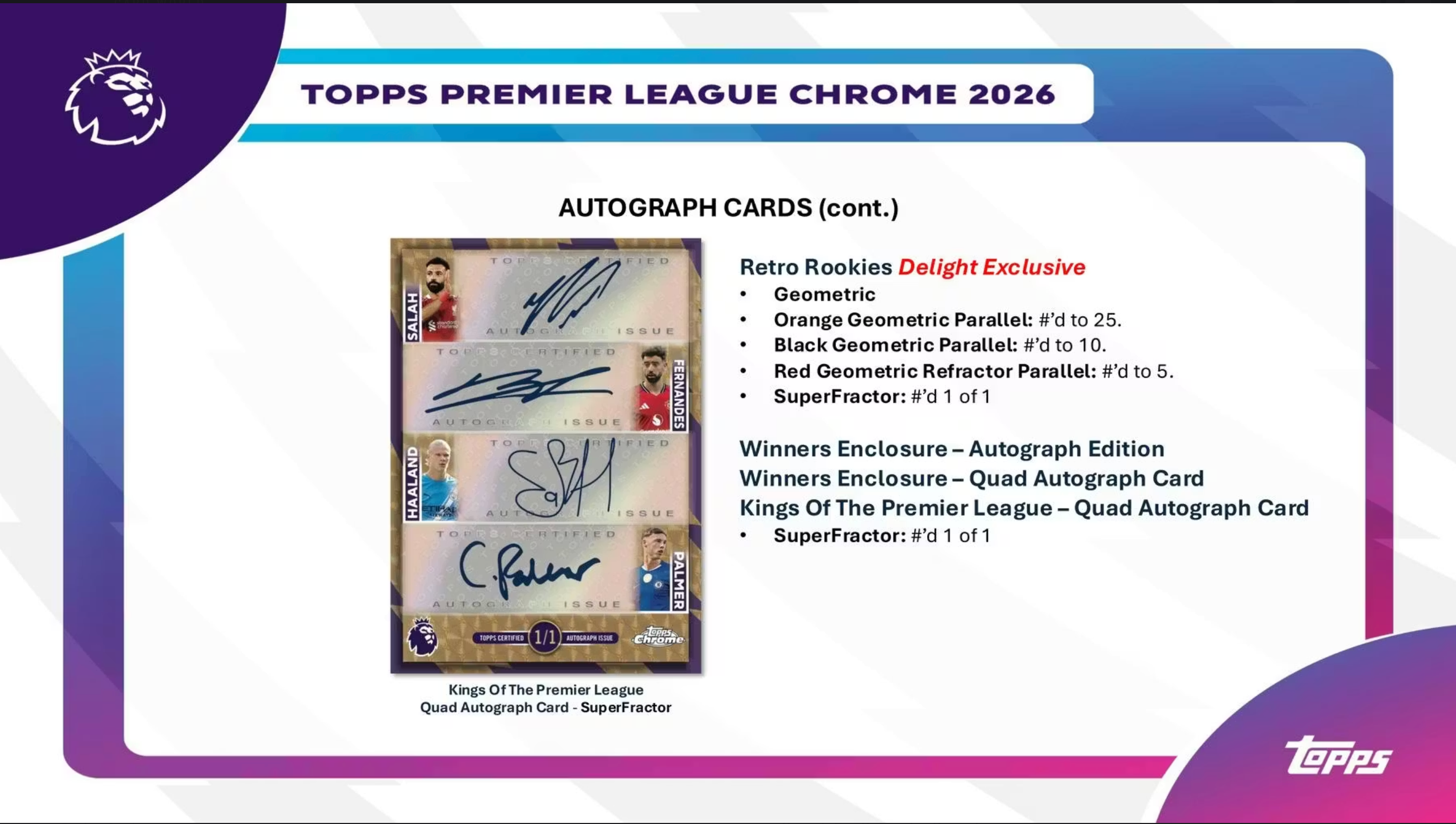 2026 Topps Chrome Premier League EPL Soccer Hobby Box