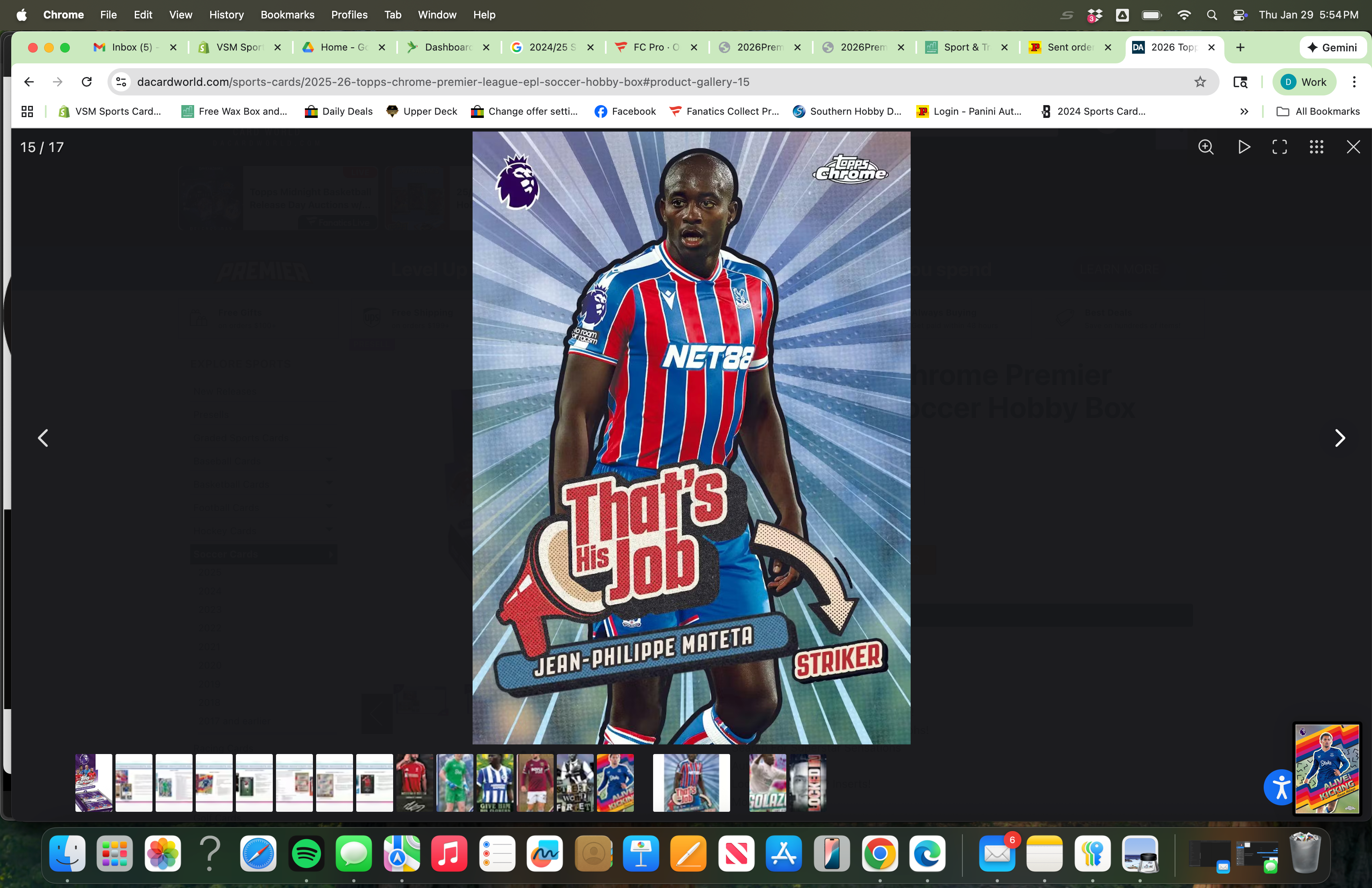 2026 Topps Chrome Premier League EPL Soccer Hobby Box