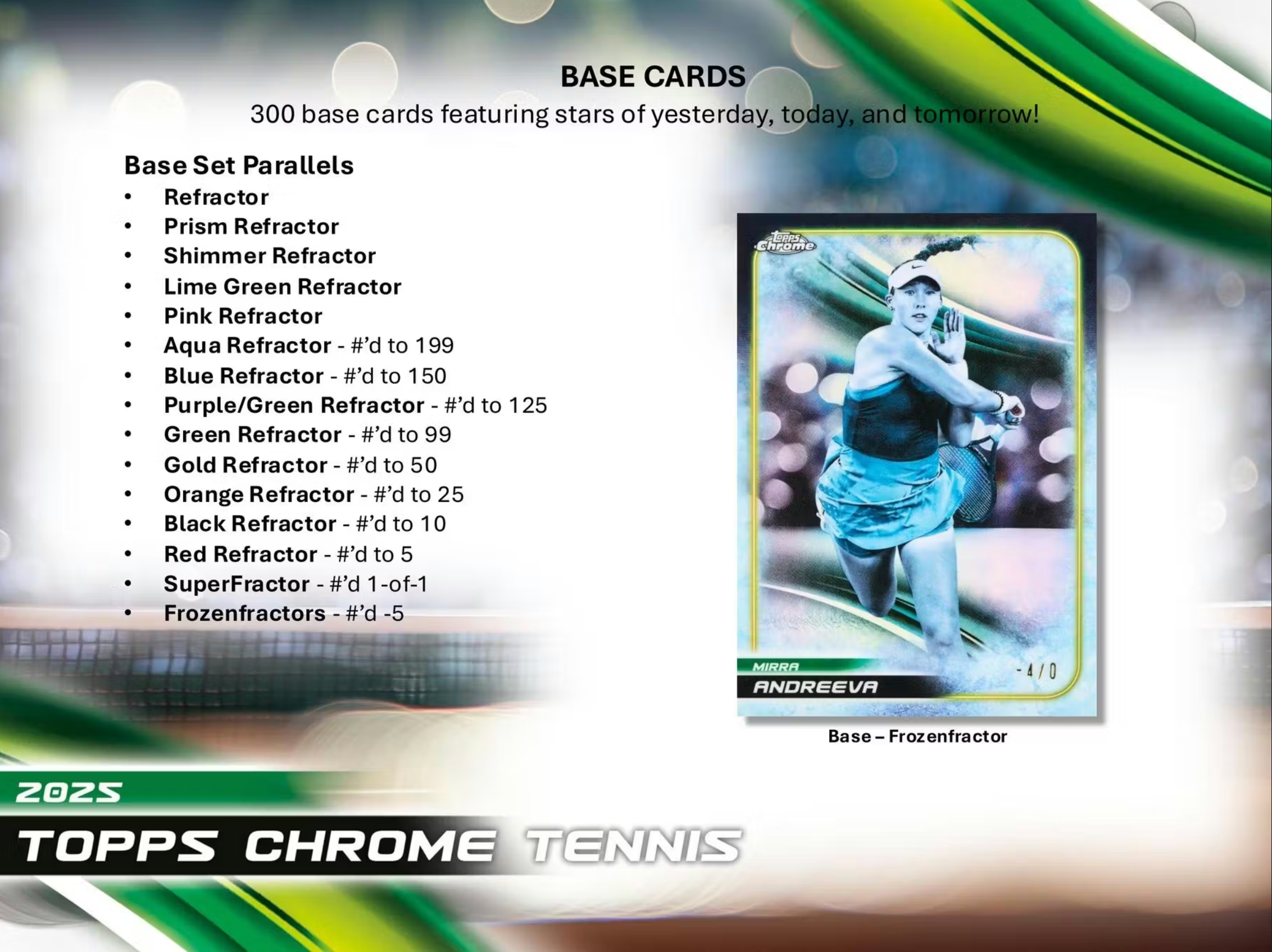 2025 Topps Chrome Tennis Hobby Box
