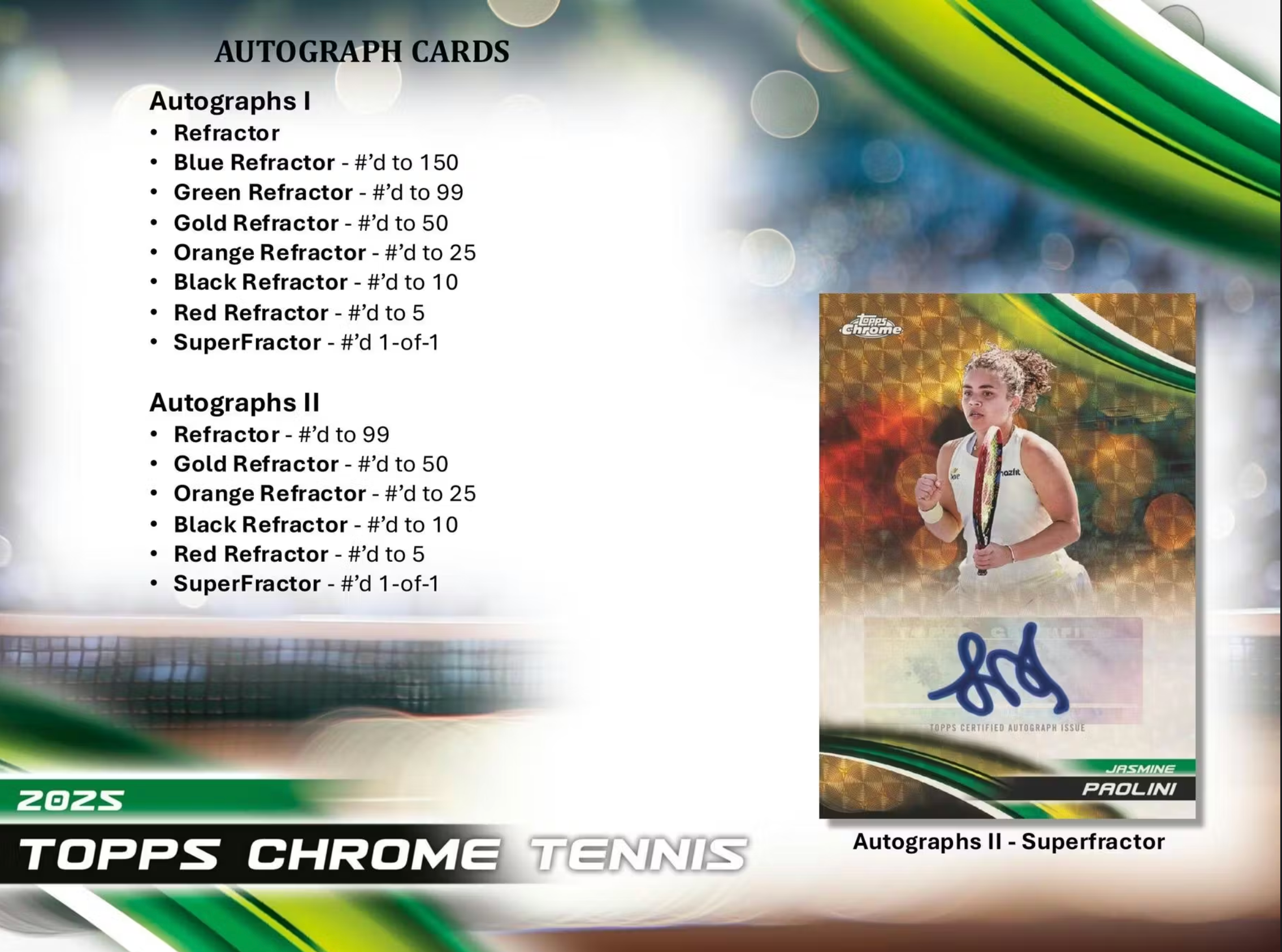 2025 Topps Chrome Tennis Hobby Box