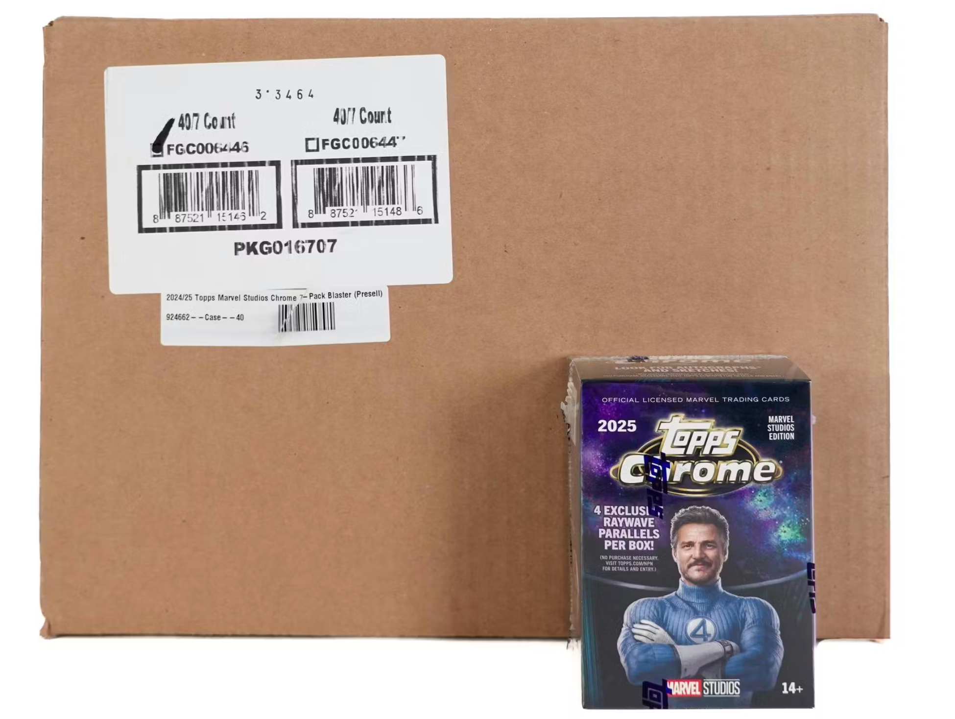2024/25 Marvel Studios Chrome 7-Pack Blaster Factory Sealed 40-Box Case