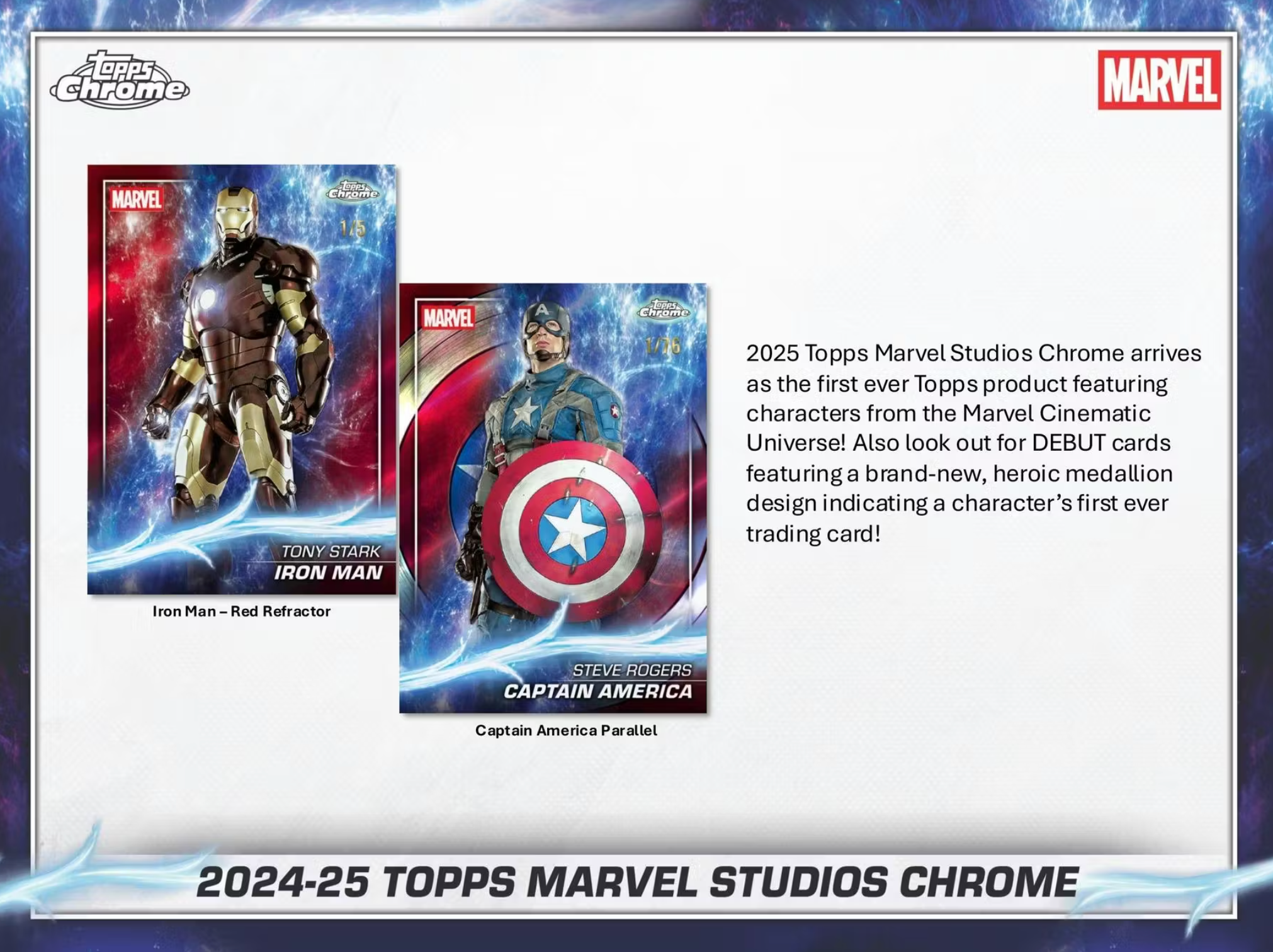 2024/25 Marvel Studios Chrome 7-Pack Blaster Factory Sealed 40-Box Case