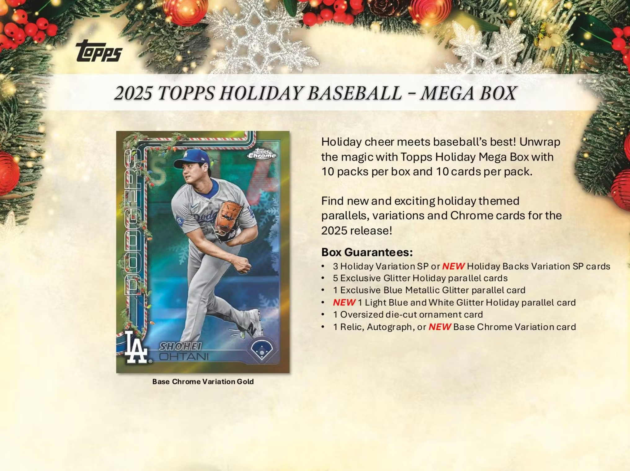 2025 Topps Holiday Baseball Mega Box